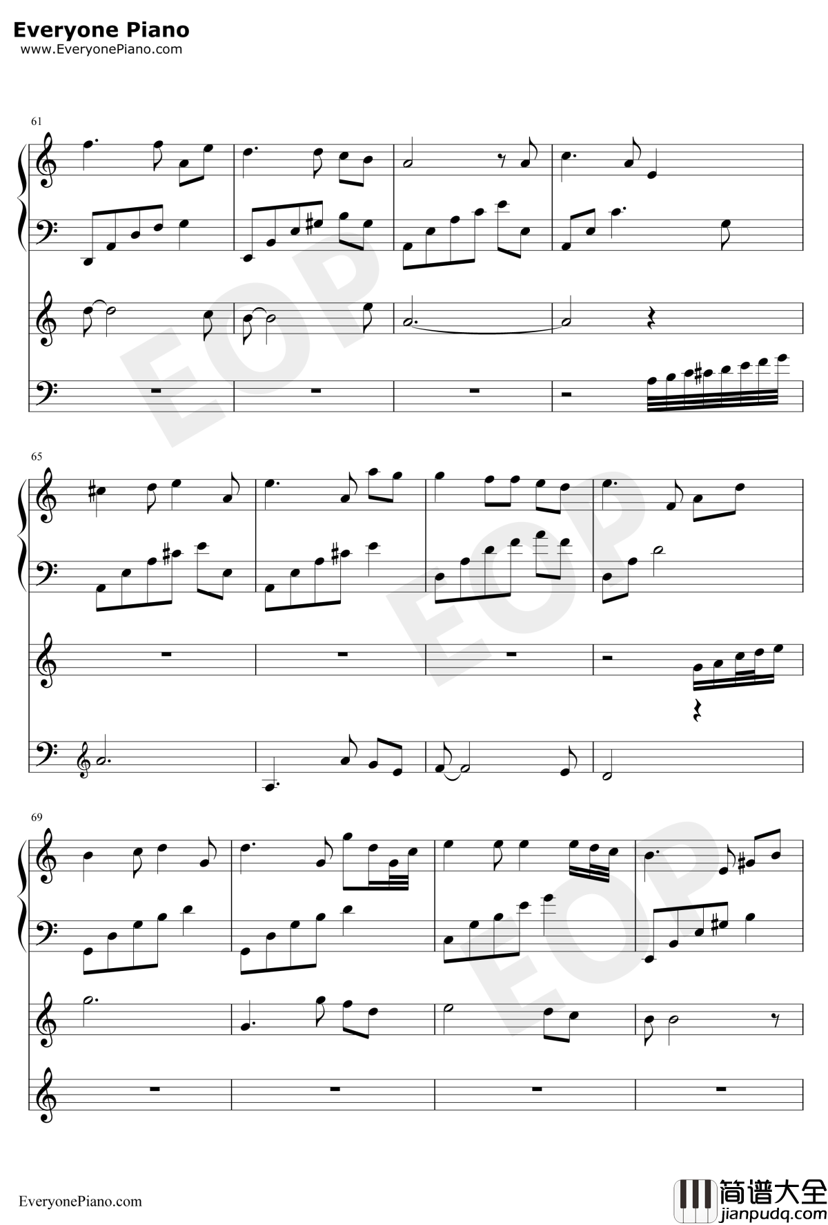 隐没的天使钢琴谱_石进_夜的钢琴曲IV