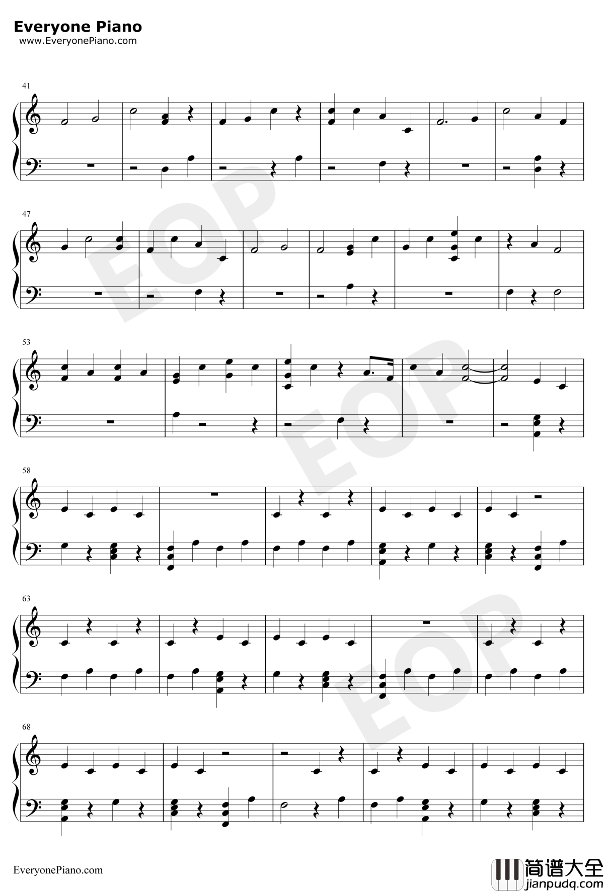 Hostage钢琴谱_Billie_Eilish