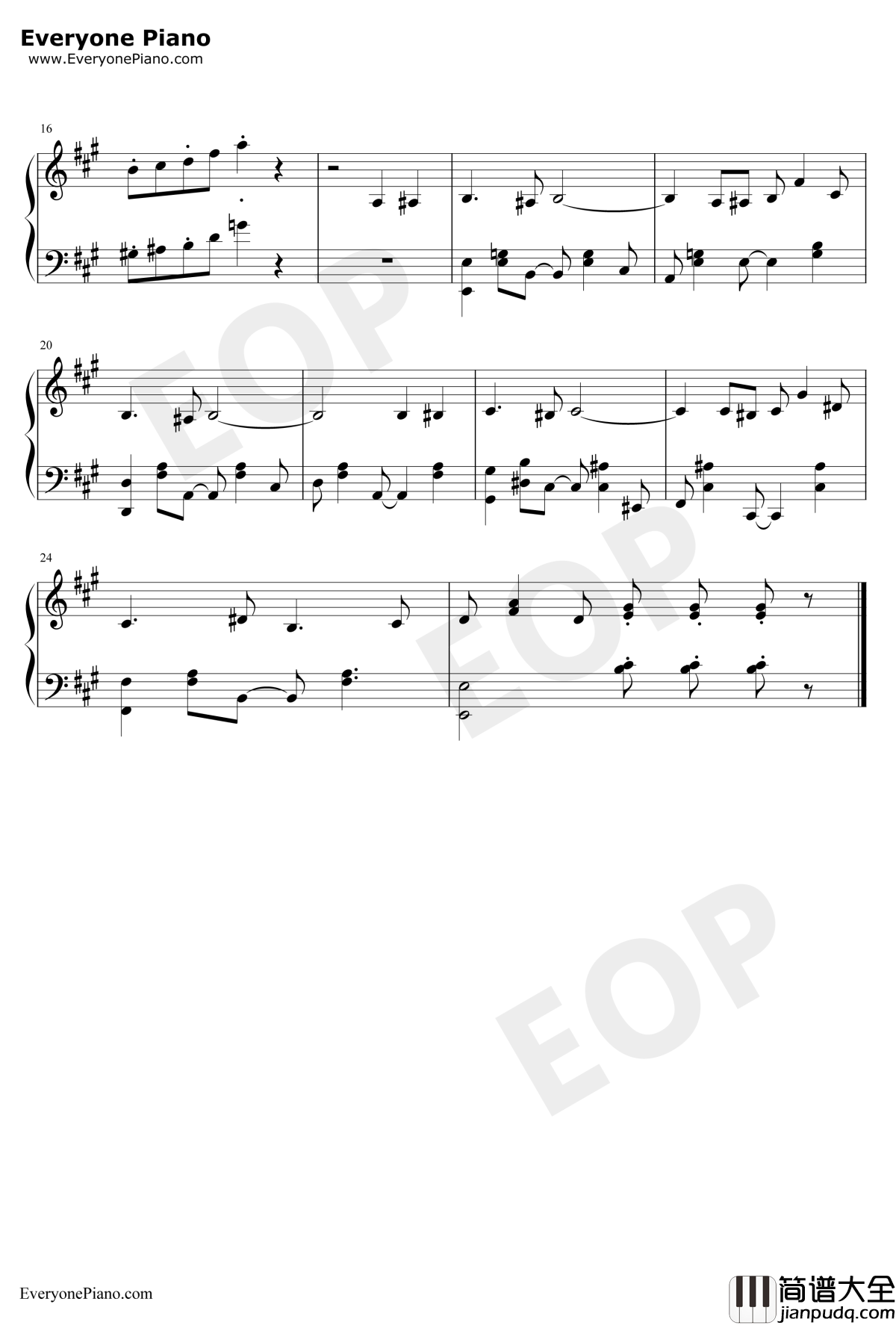 Mii_Channel钢琴谱_Kazumi_Totaka_任天堂明星大乱斗X原声音乐