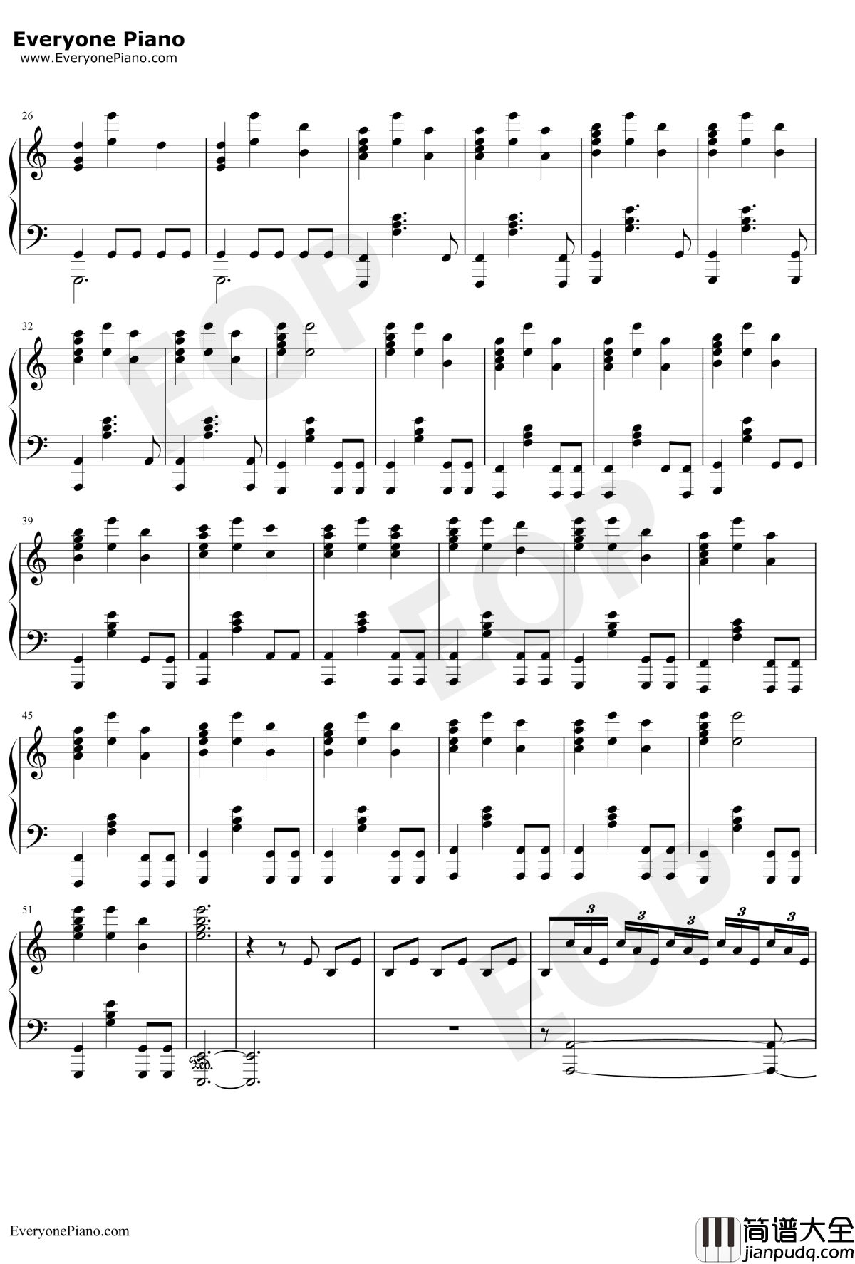 FirstStep钢琴谱_HansZimmer_星际穿越OST