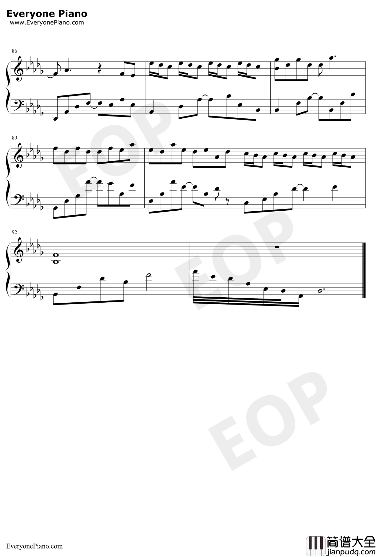 意外钢琴谱_薛之谦_明知这是一场意外你要不要来