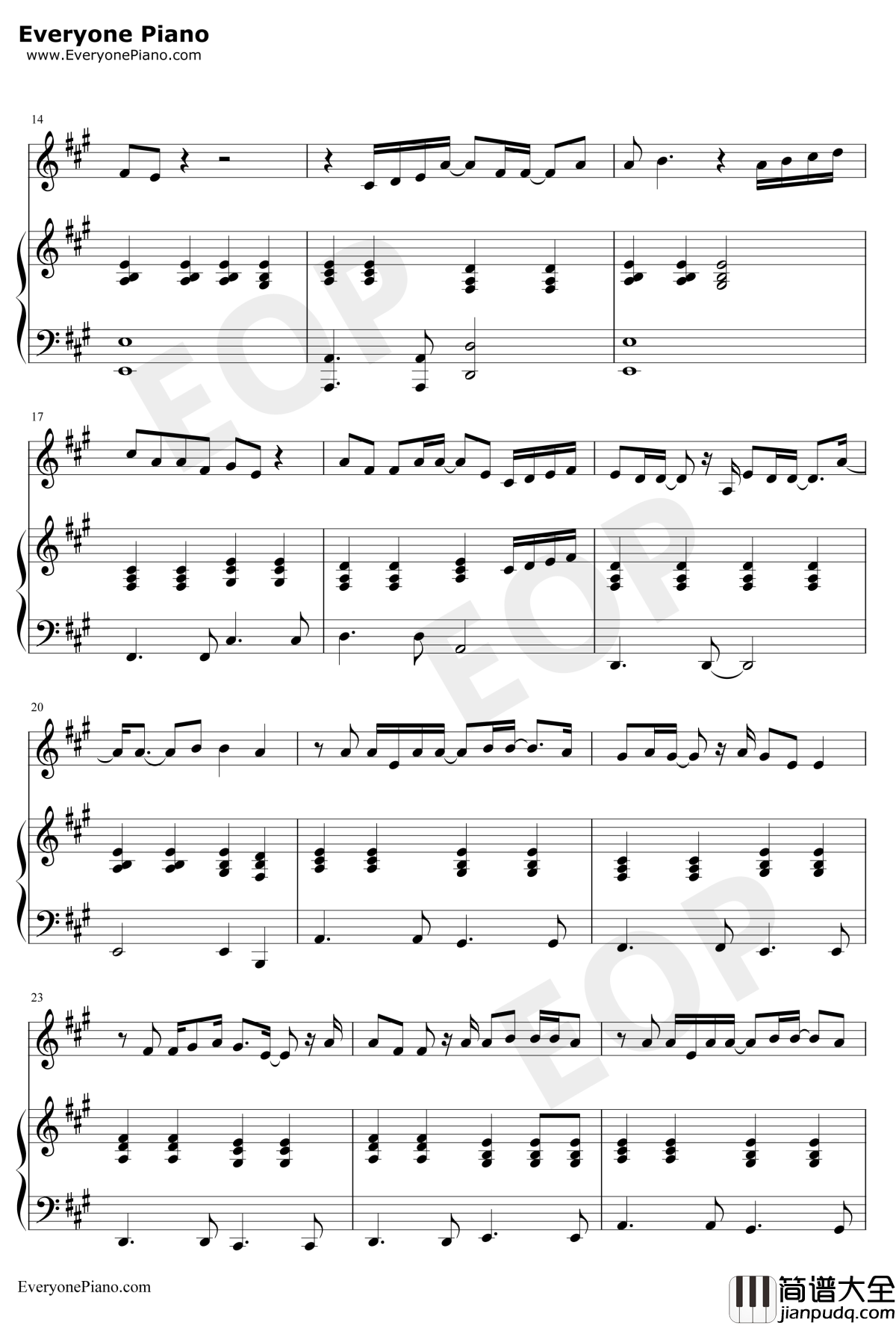 相信钢琴谱_孙燕姿