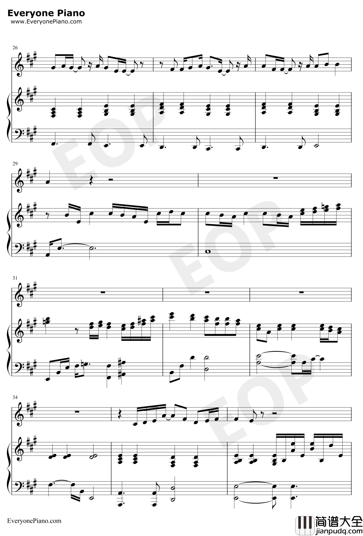 相信钢琴谱_孙燕姿