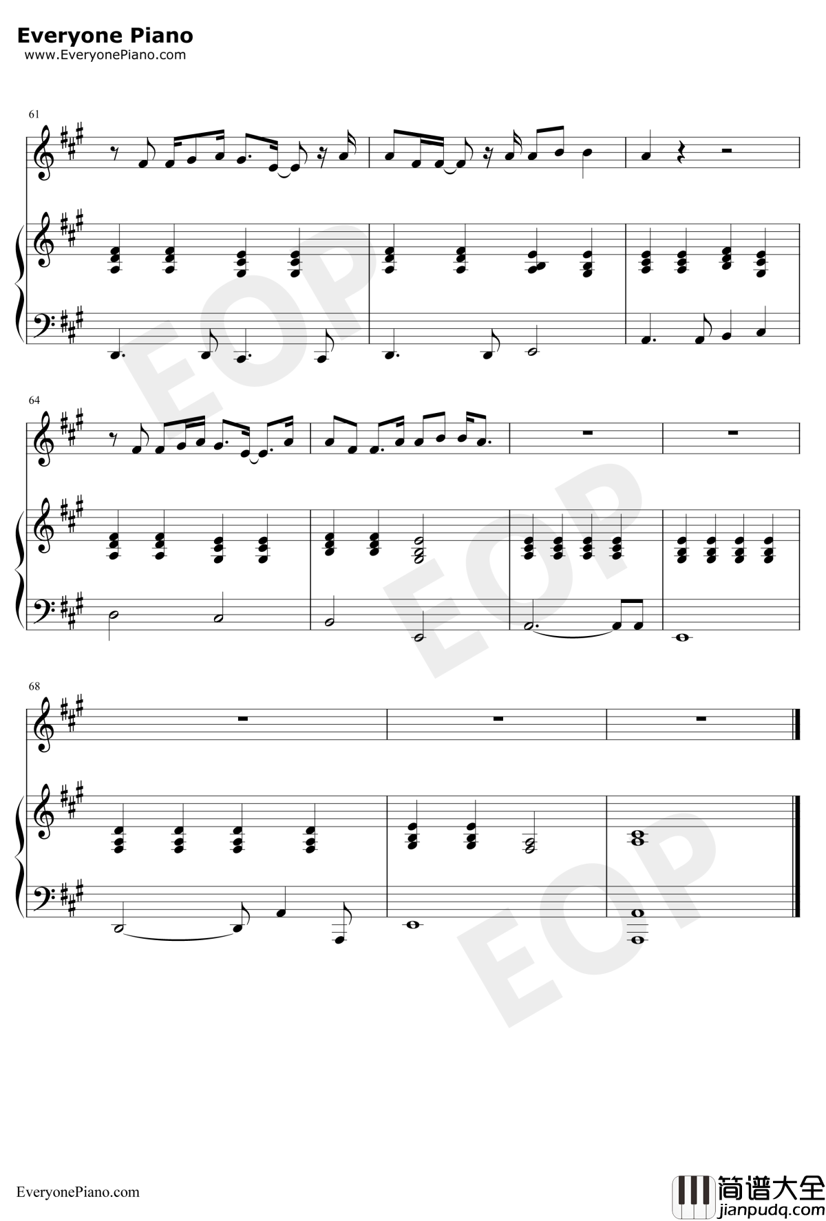 相信钢琴谱_孙燕姿