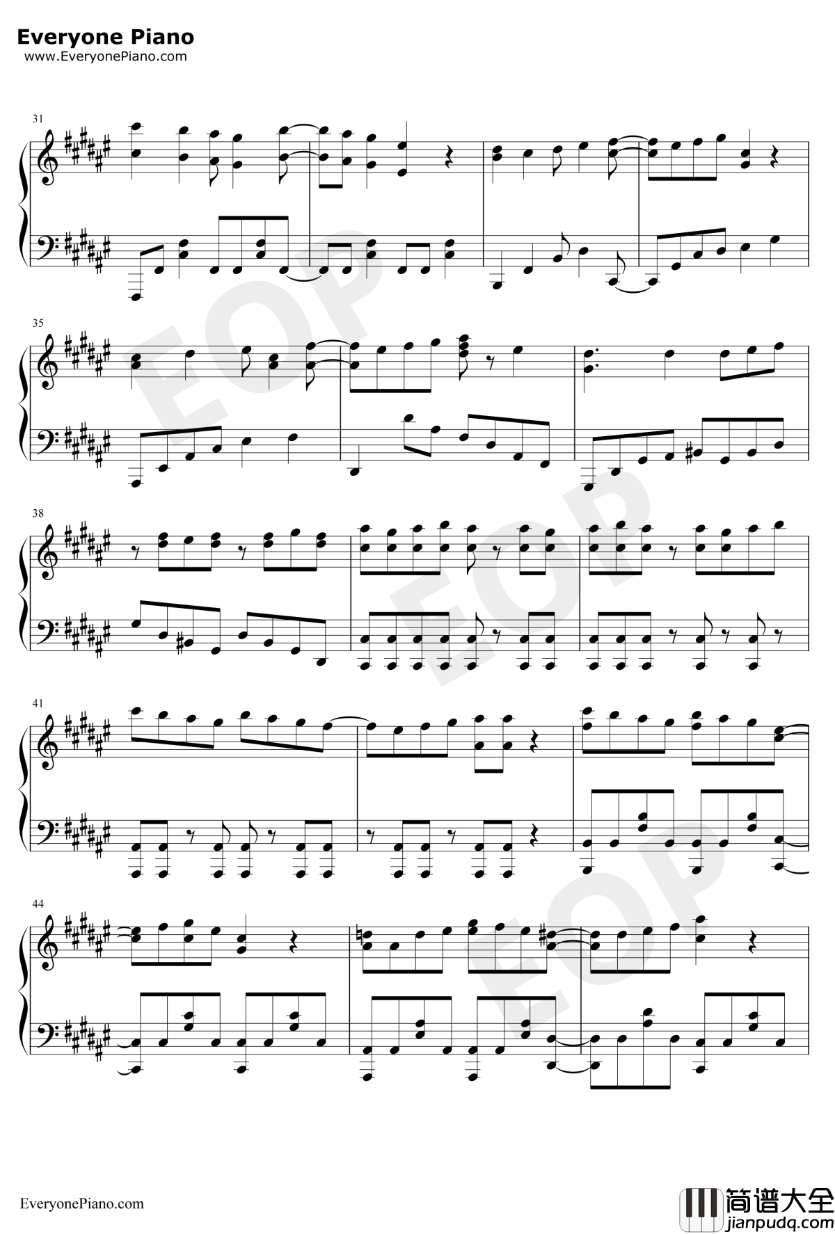 Love_with_You钢琴谱_fripSide