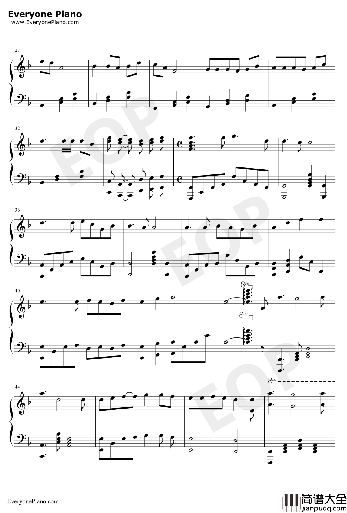 暁の鎮魂歌钢琴谱_Linked_Horizon_进击的巨人第三季ED