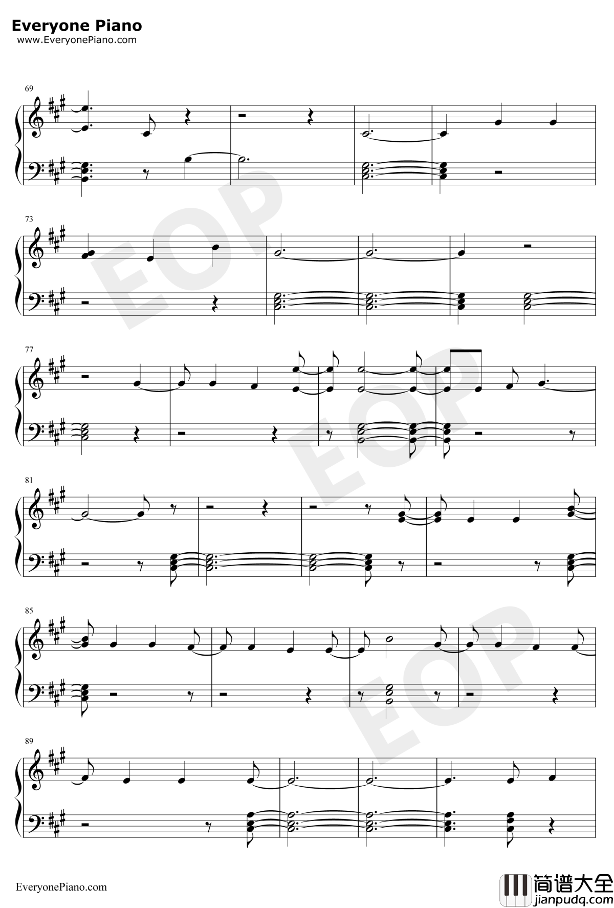 Look_What_I_Found钢琴谱_Lady_Gaga