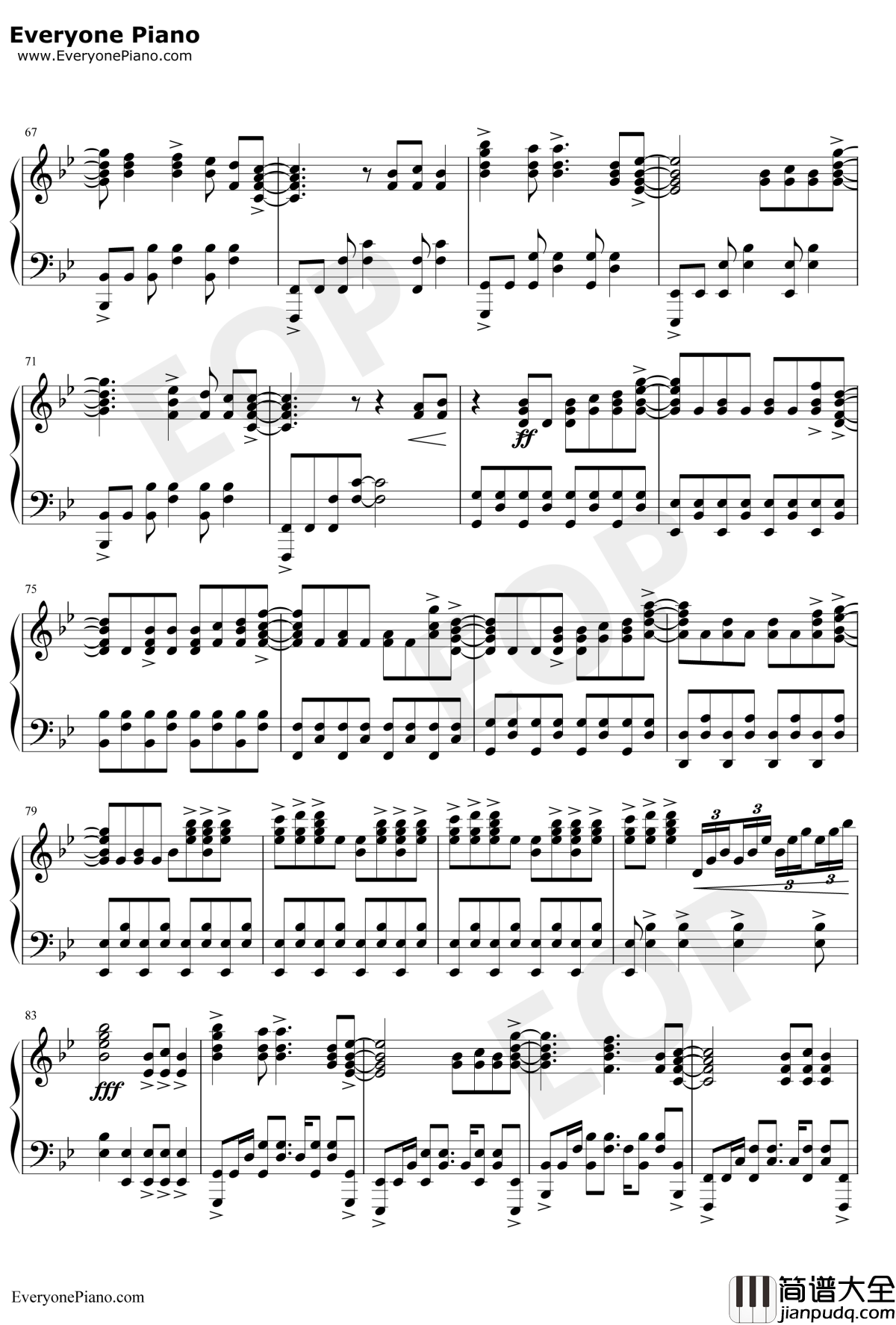 Rewrite_The_Stars钢琴谱_Zac_Efron/Zendaya_马戏之王OST