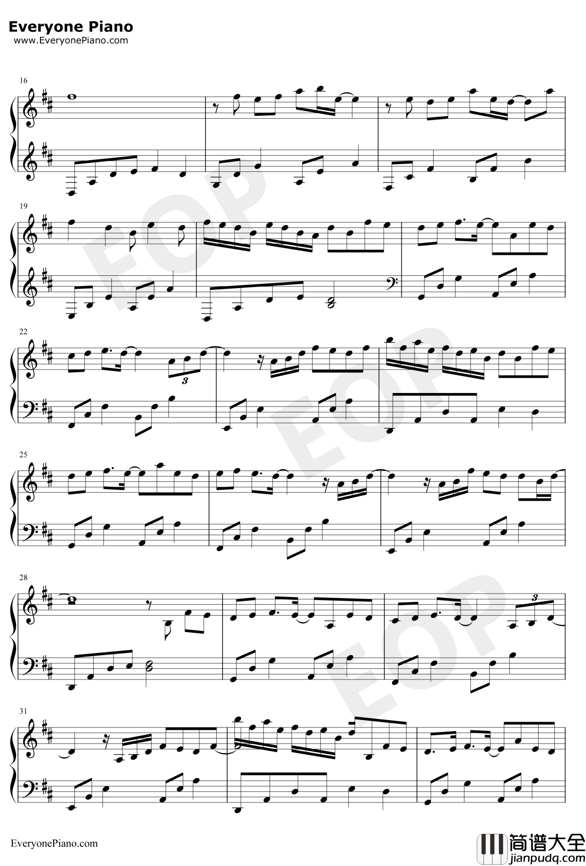 画风钢琴谱_后弦_天行九歌片尾曲