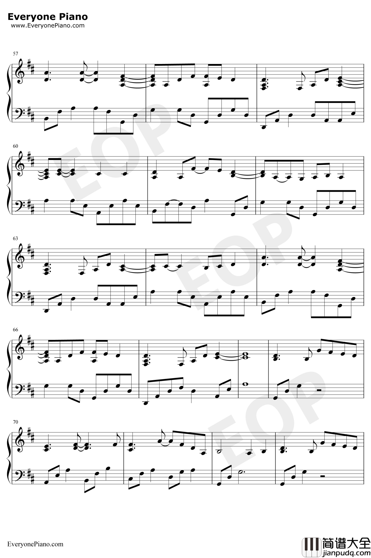 Dying_in_LA钢琴谱_Panic!_at_the_Disco