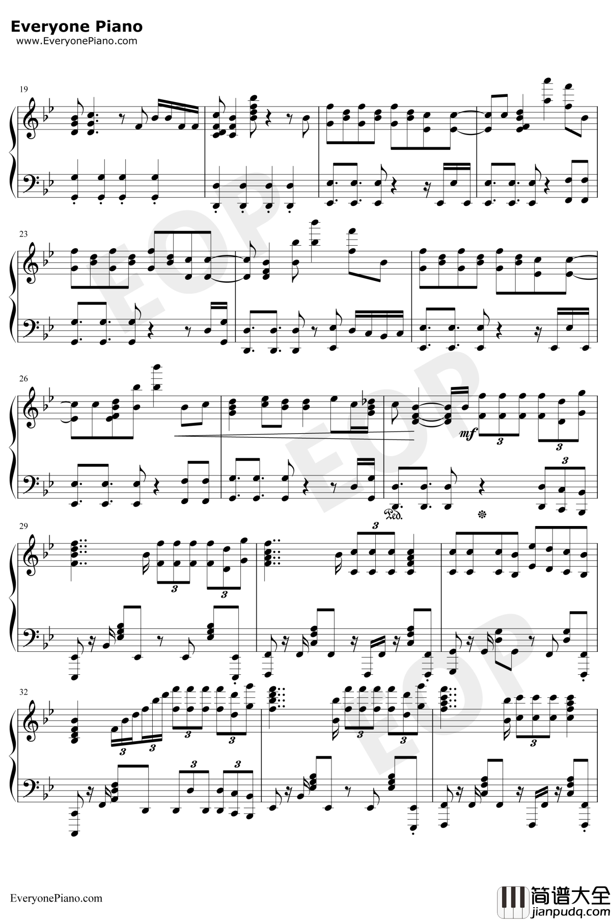 リセット钢琴谱_向井太一_强风吹拂ED