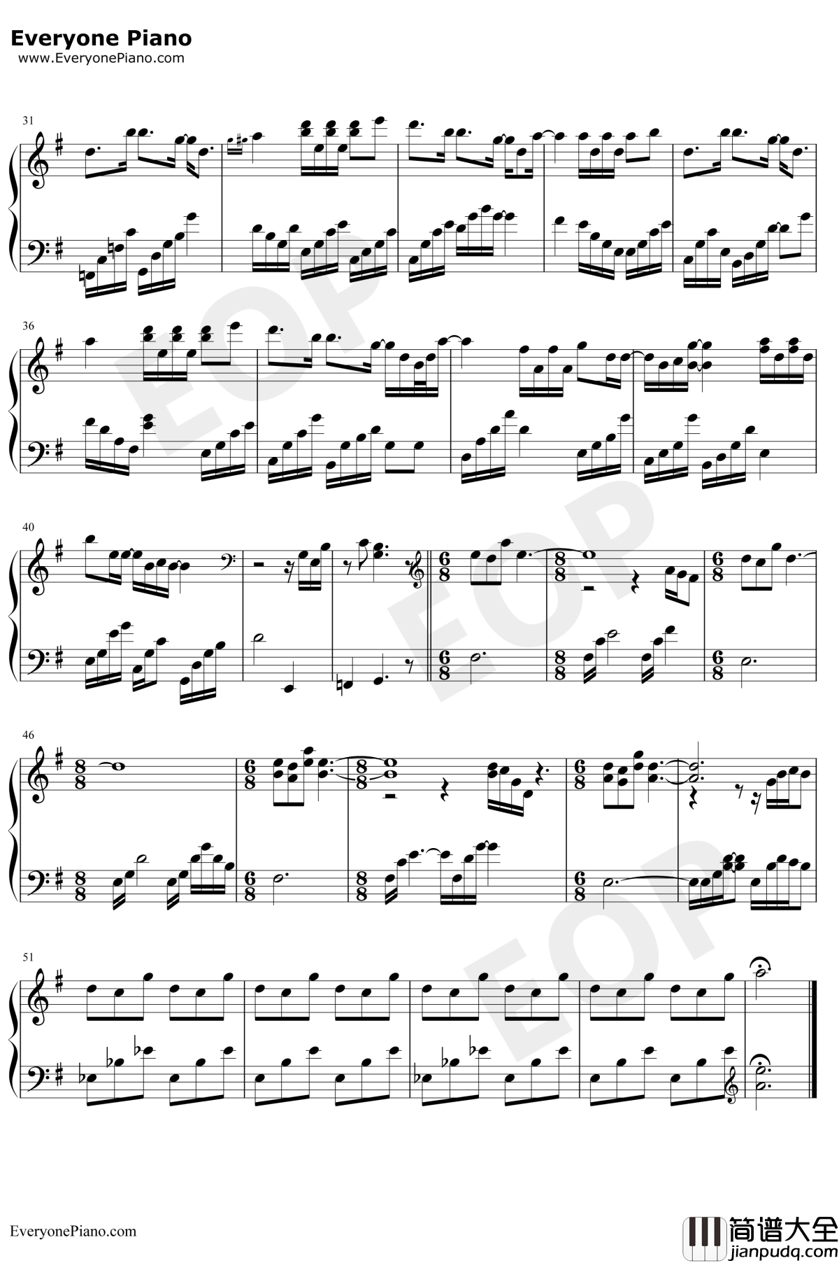 Hope钢琴谱_麻枝准_智代后记美丽的生活OST