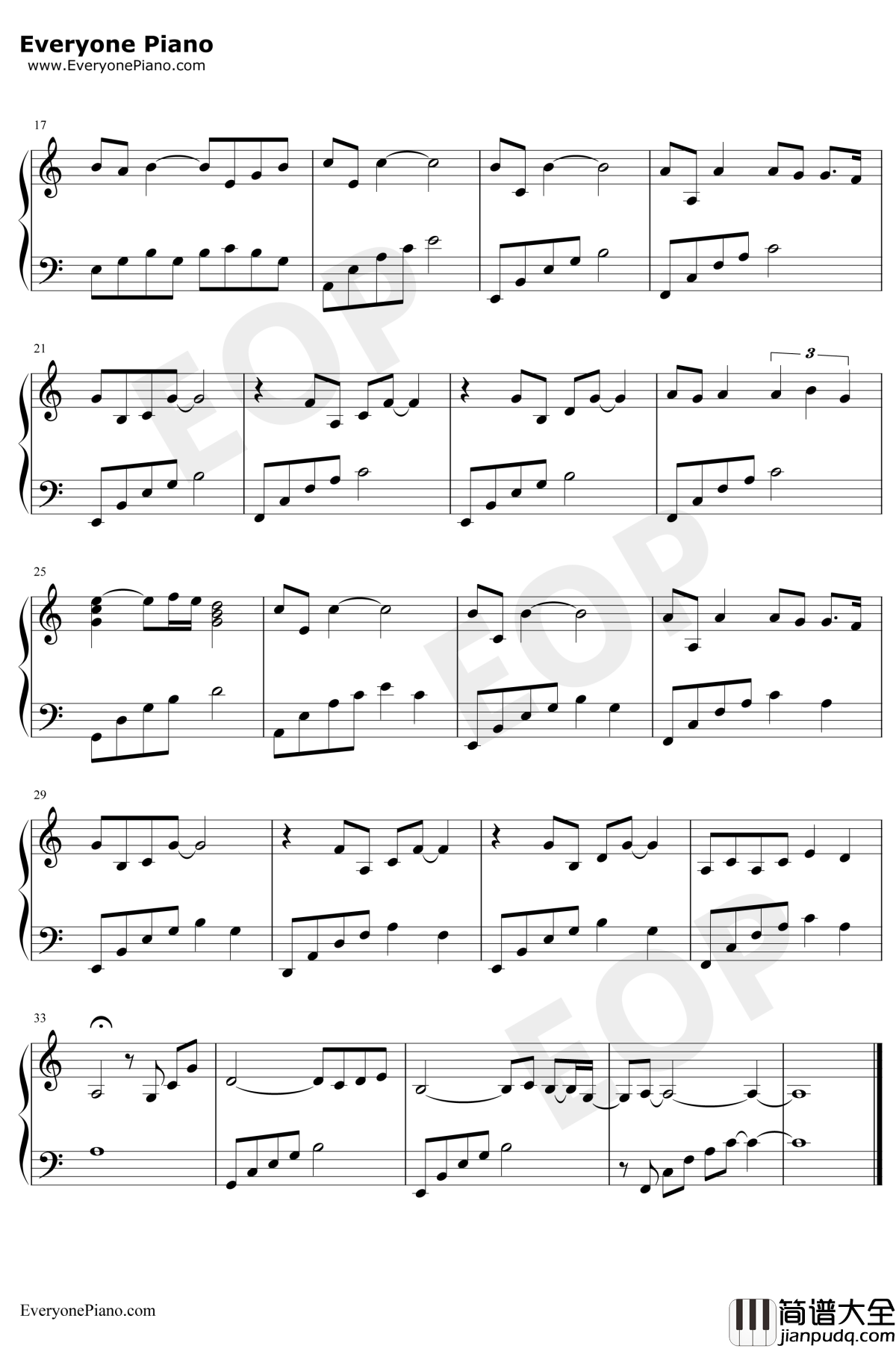 朔与亚纪钢琴谱_河野伸_在世界中心呼唤爱插曲