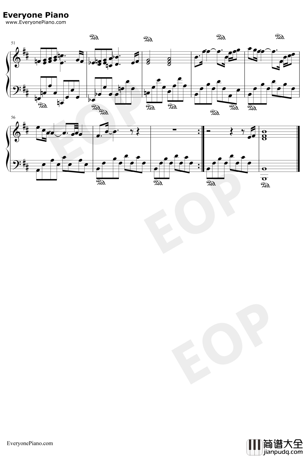 天也不懂情钢琴谱_飞鹰三姝_新白娘子传奇配乐