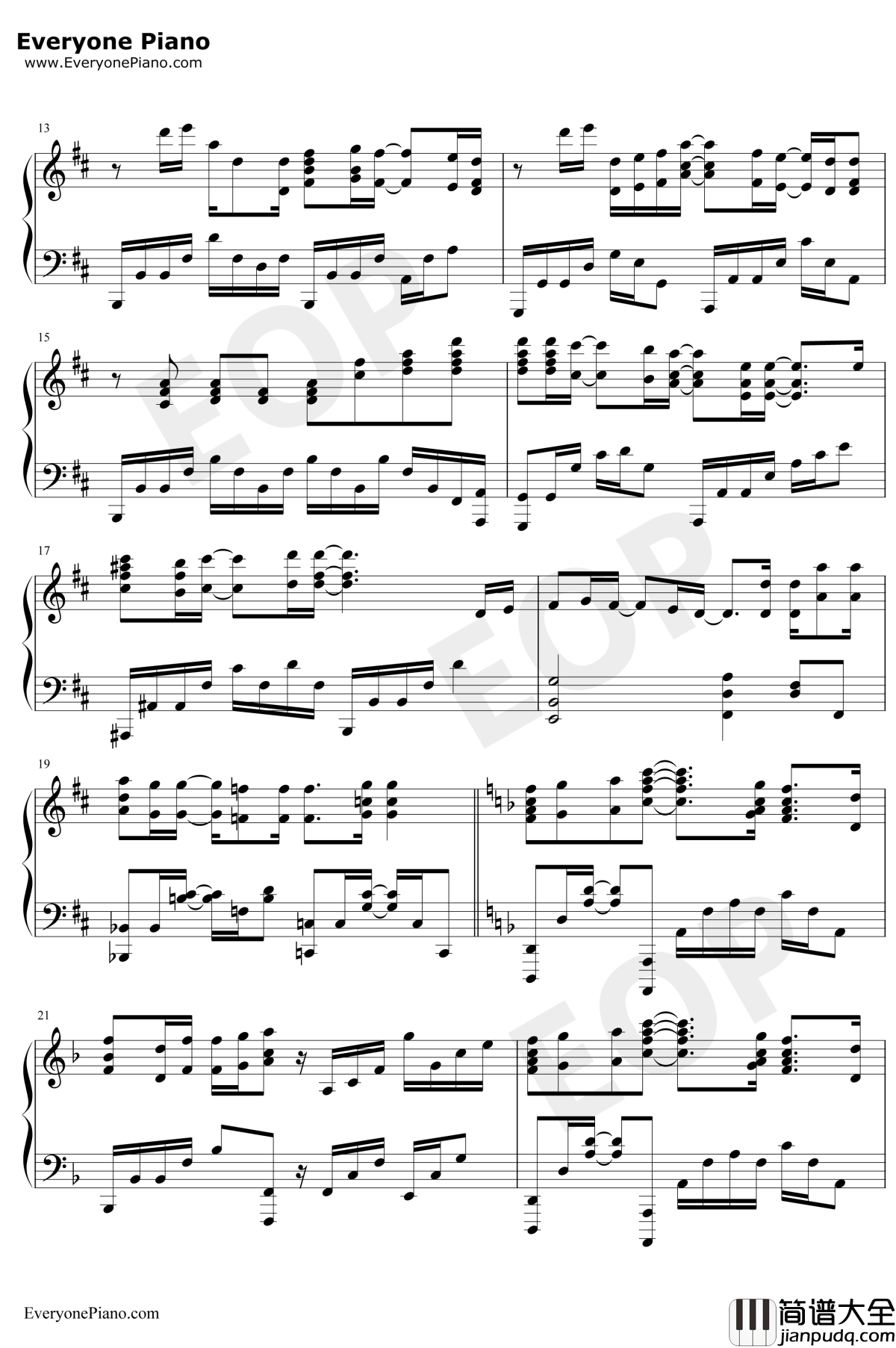 Sincerely钢琴谱_TRUE_紫罗兰永恒花园OP