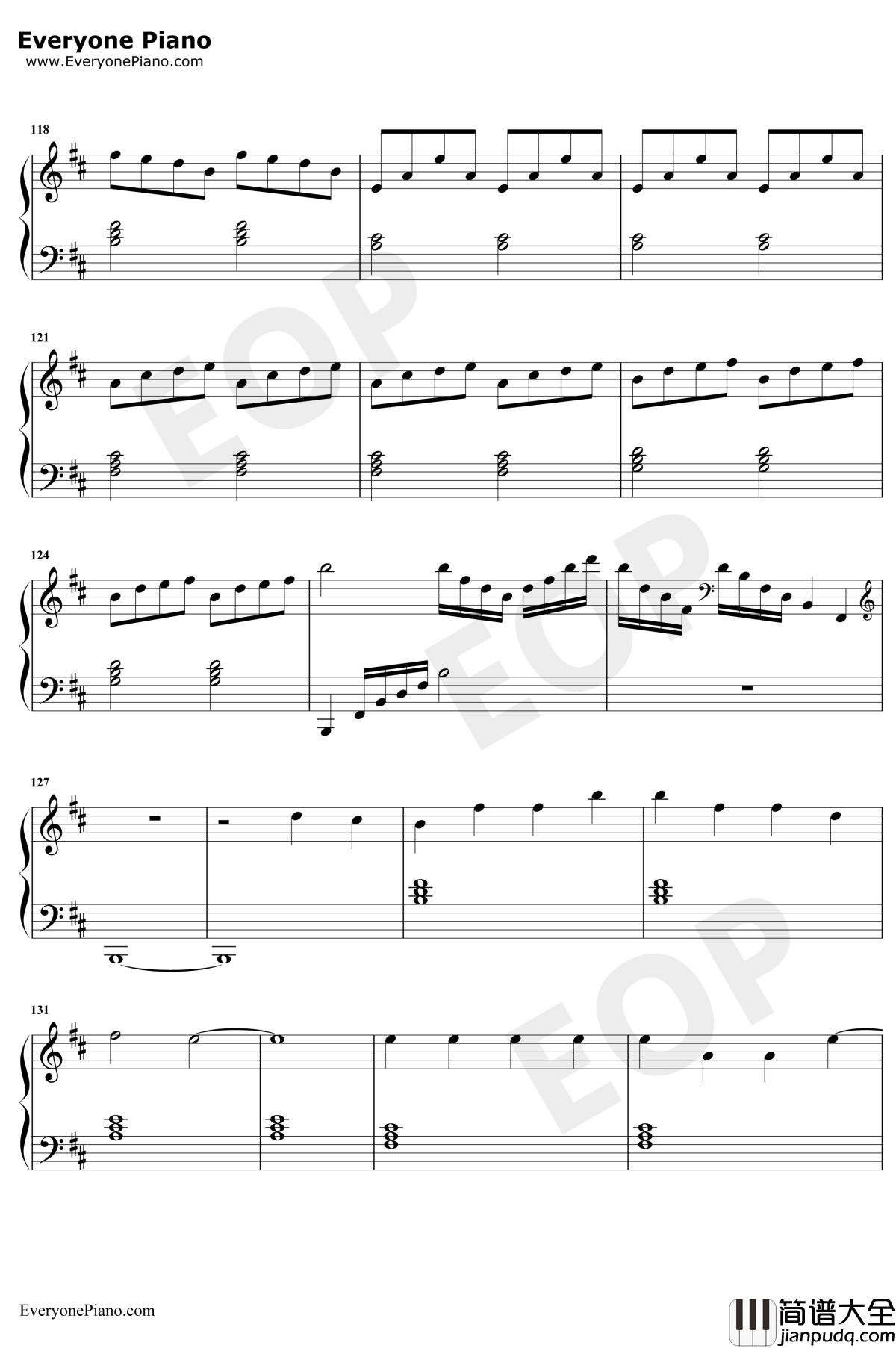 双世恋人钢琴谱_贺敬轩_双世宠妃Ⅱ插曲