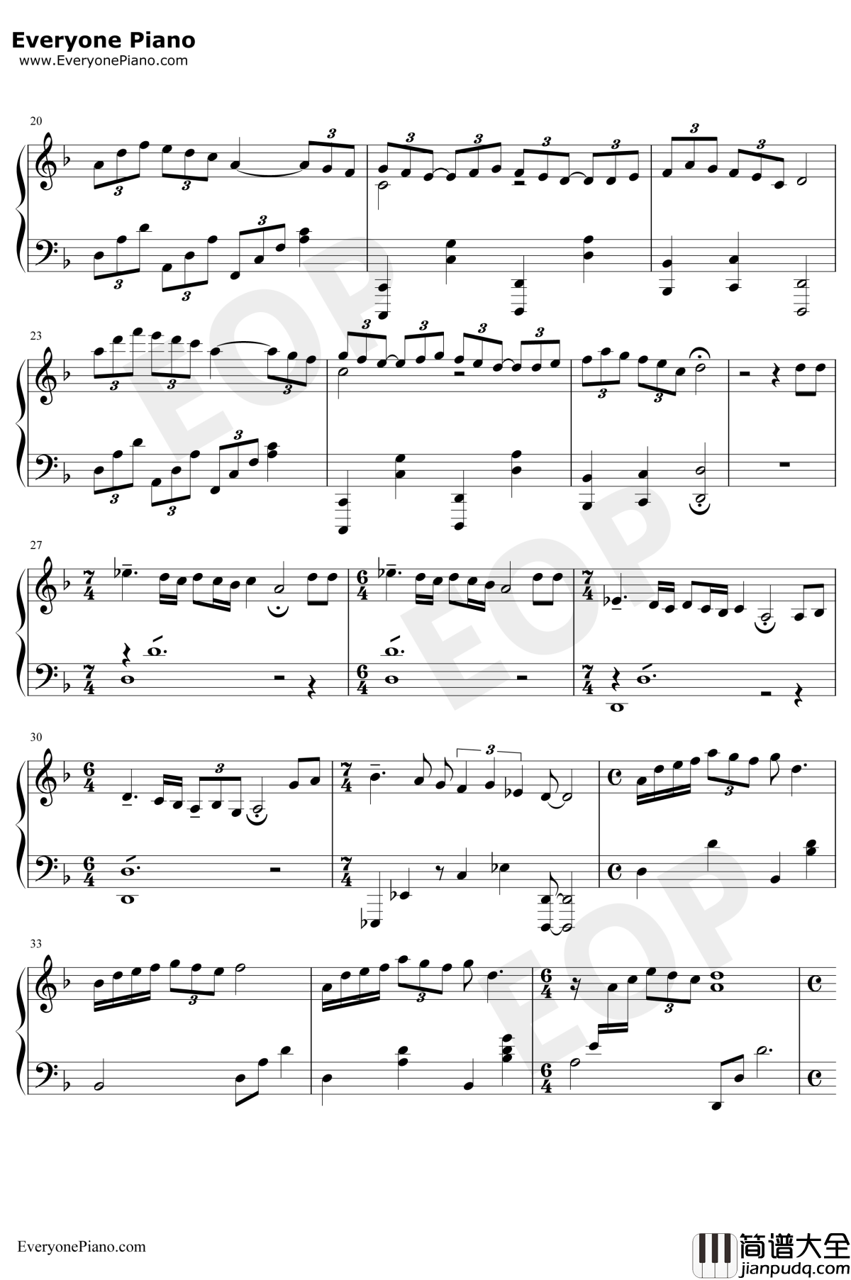 Atlantico钢琴谱_Roberto_Cacciapaglia