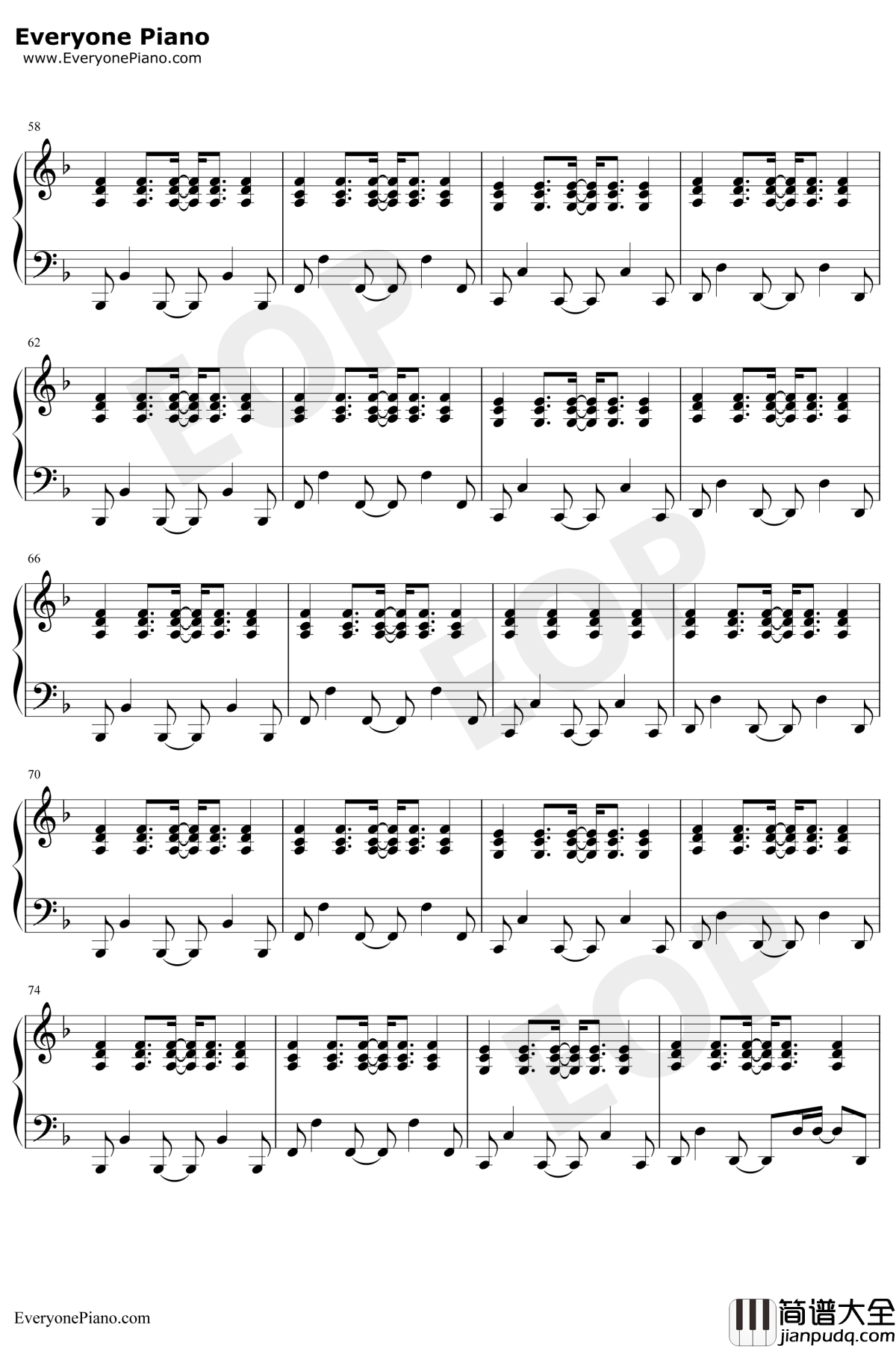 飘向北方钢琴谱_邓紫棋_弹唱版