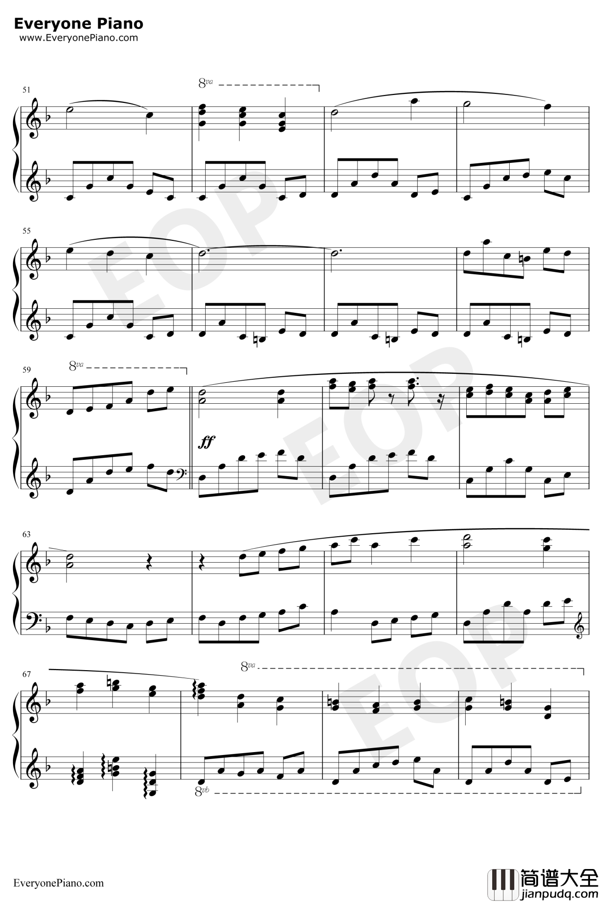 Scarborough_Fair钢琴谱_莎拉·布莱曼Sarah_Brightman_斯卡布罗集市