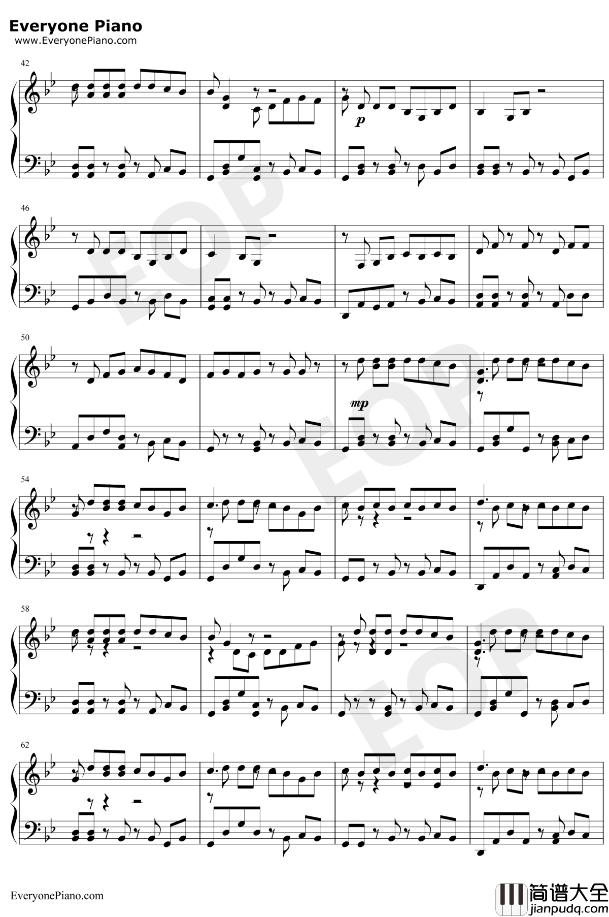 爱之初体验钢琴谱_张震岳