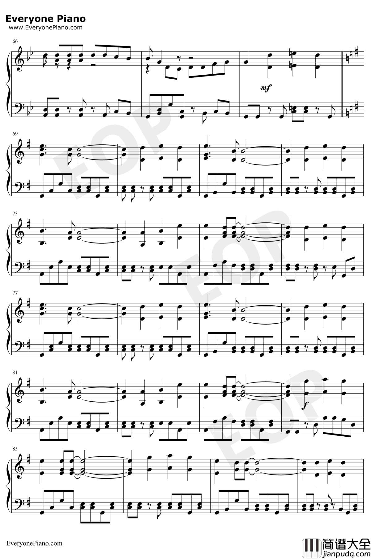 爱之初体验钢琴谱_张震岳