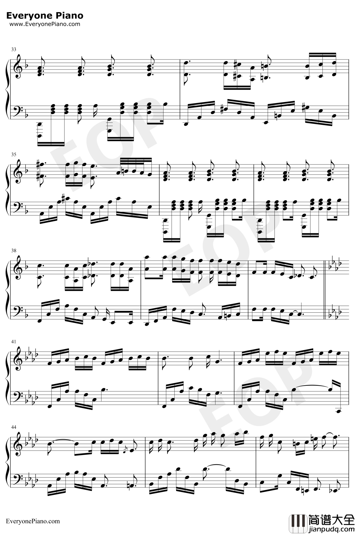 偶像钢琴谱_金玟岐