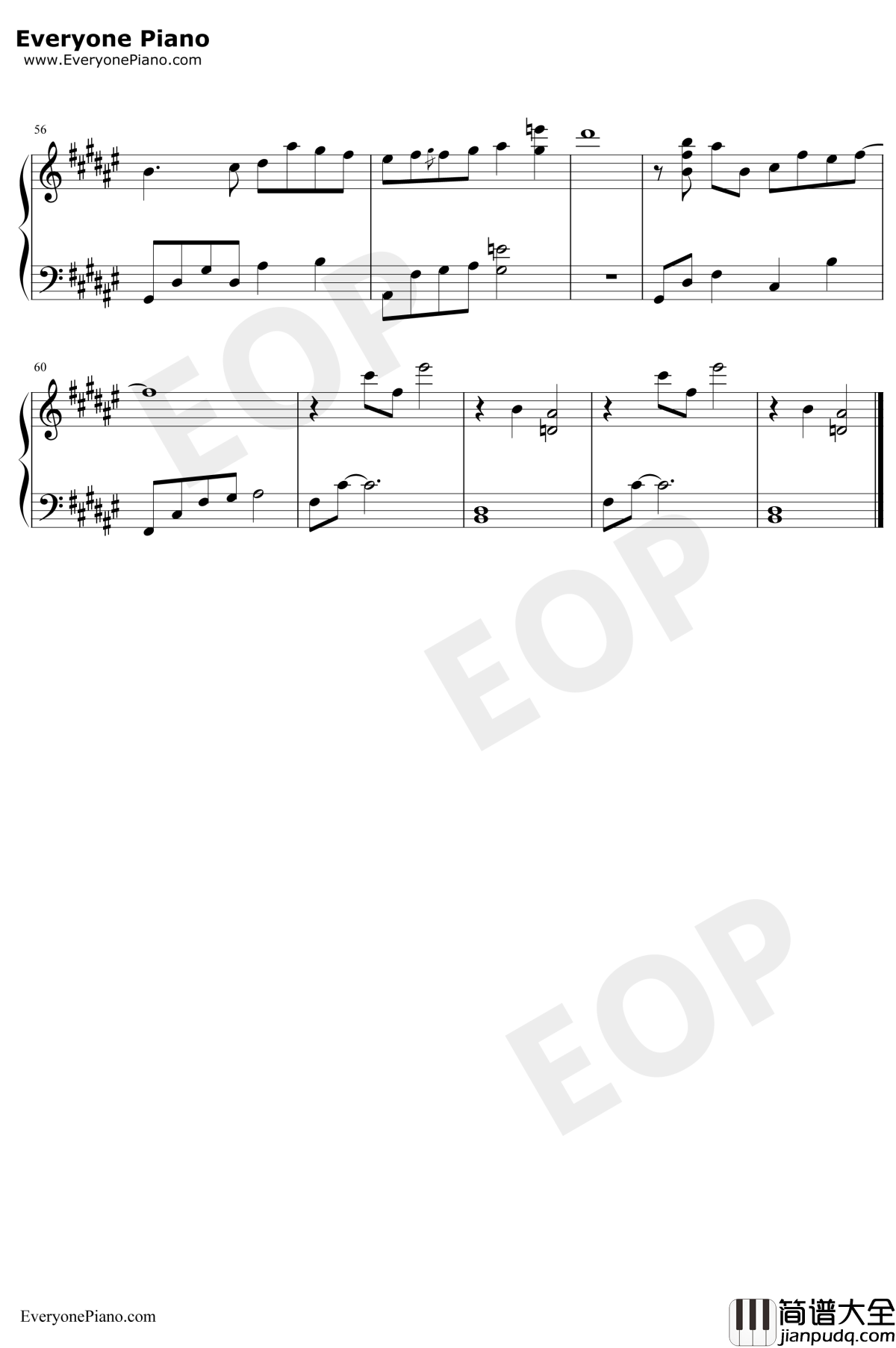 无关钢琴谱_周深_幕后玩家推广曲