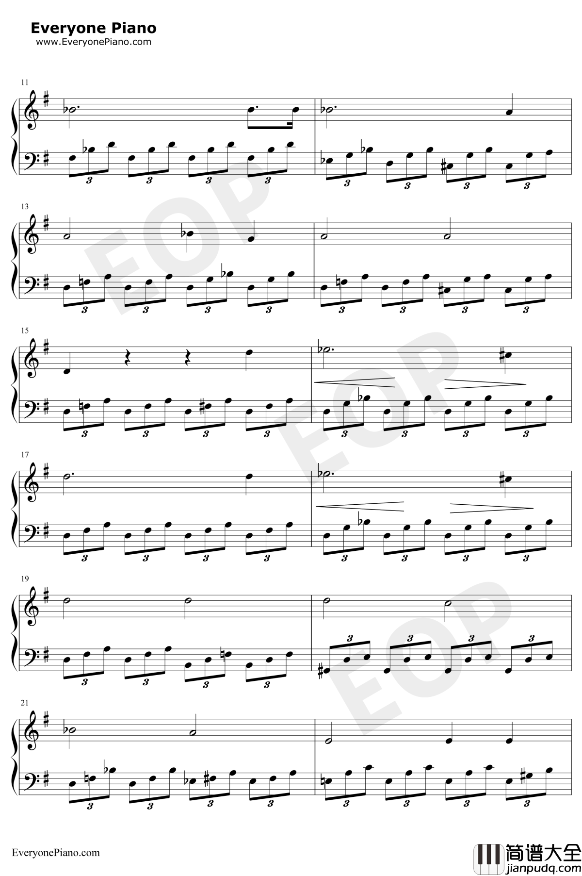 月光奏鸣曲钢琴谱_贝多芬