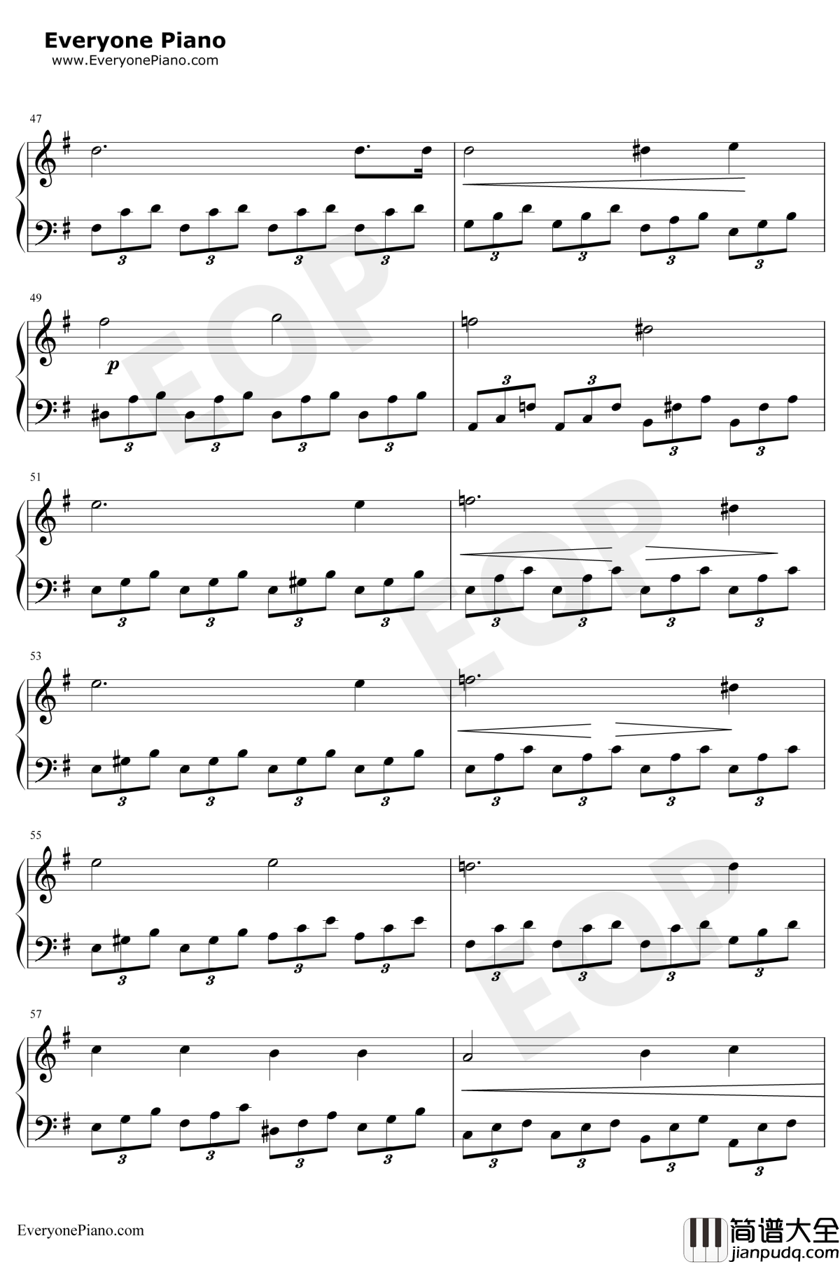 月光奏鸣曲钢琴谱_贝多芬