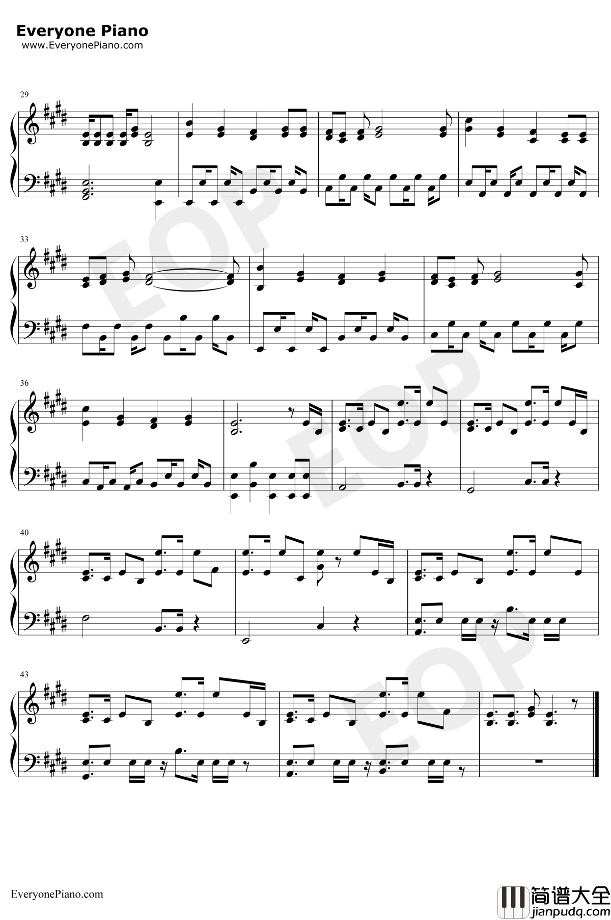 恋爱サーキュレーション钢琴谱_千石抚子/花泽香菜_化物语OP