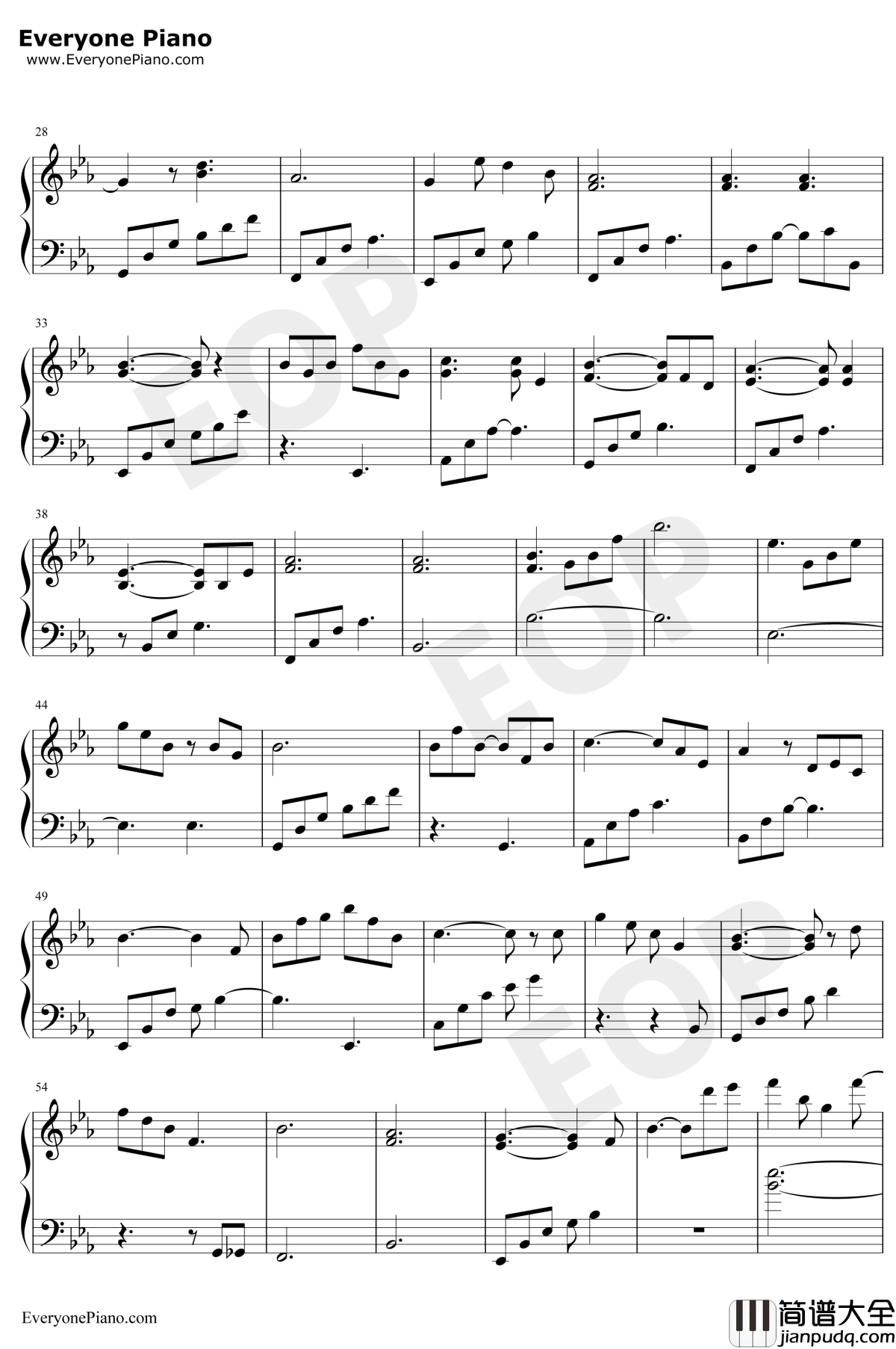 当你老了钢琴谱_莫文蔚_伴奏谱