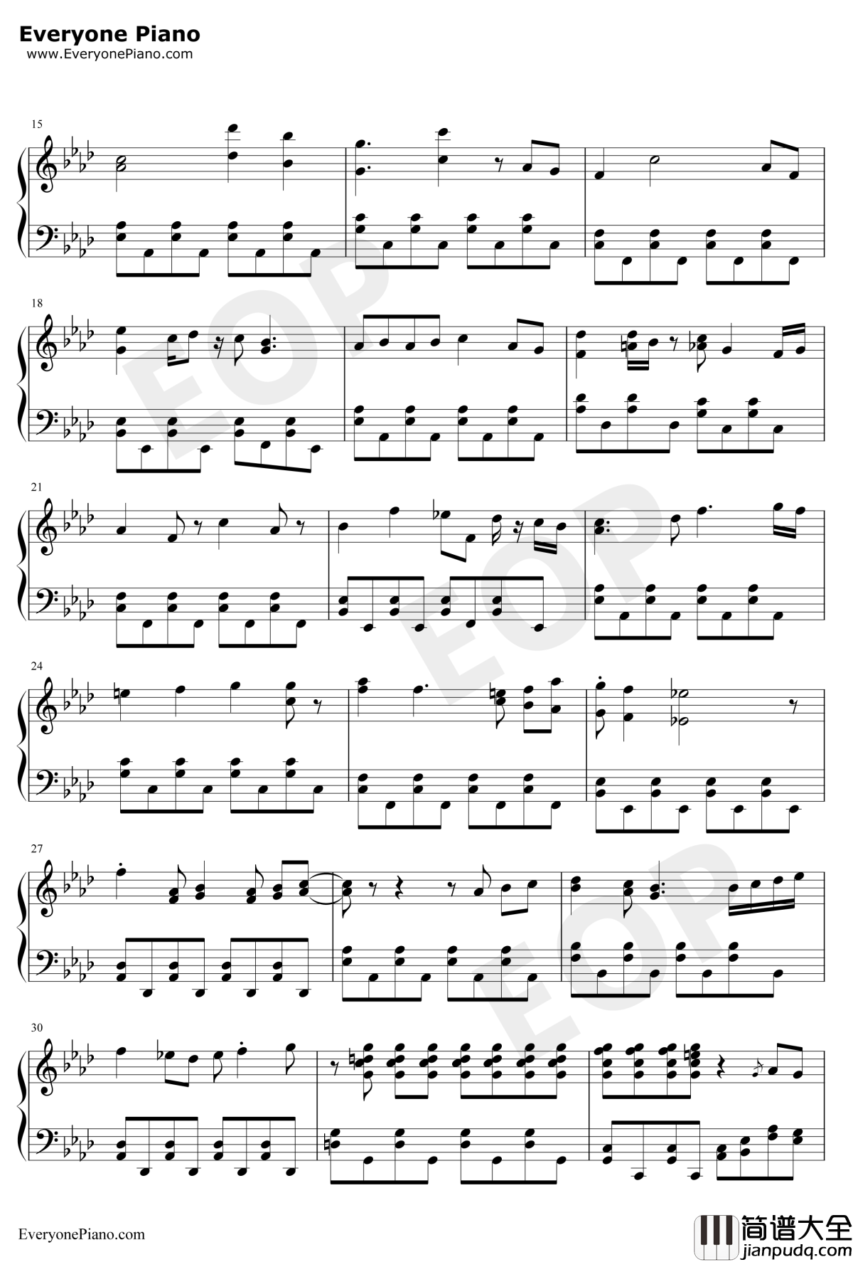 如果有你在钢琴谱_伊织_キミがいれば