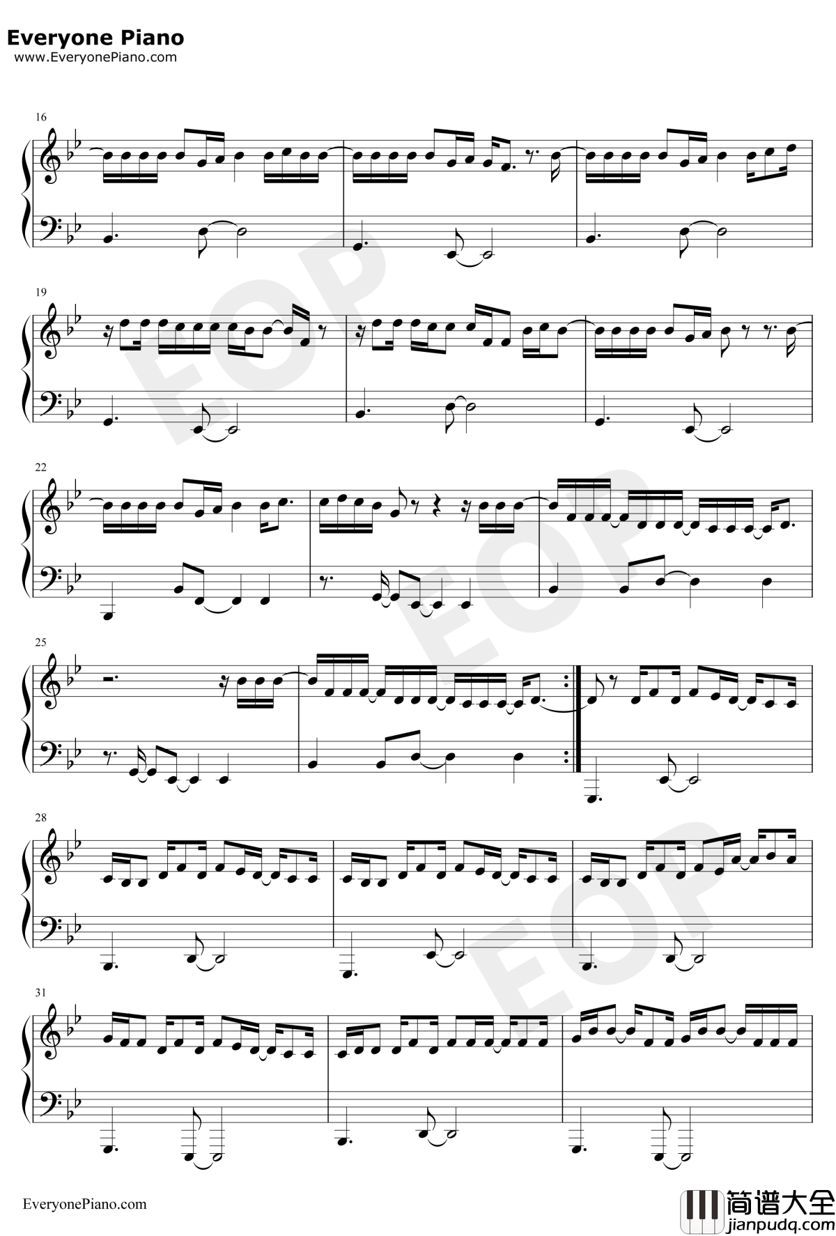 Let_You_Love_Me钢琴谱_RitaOra