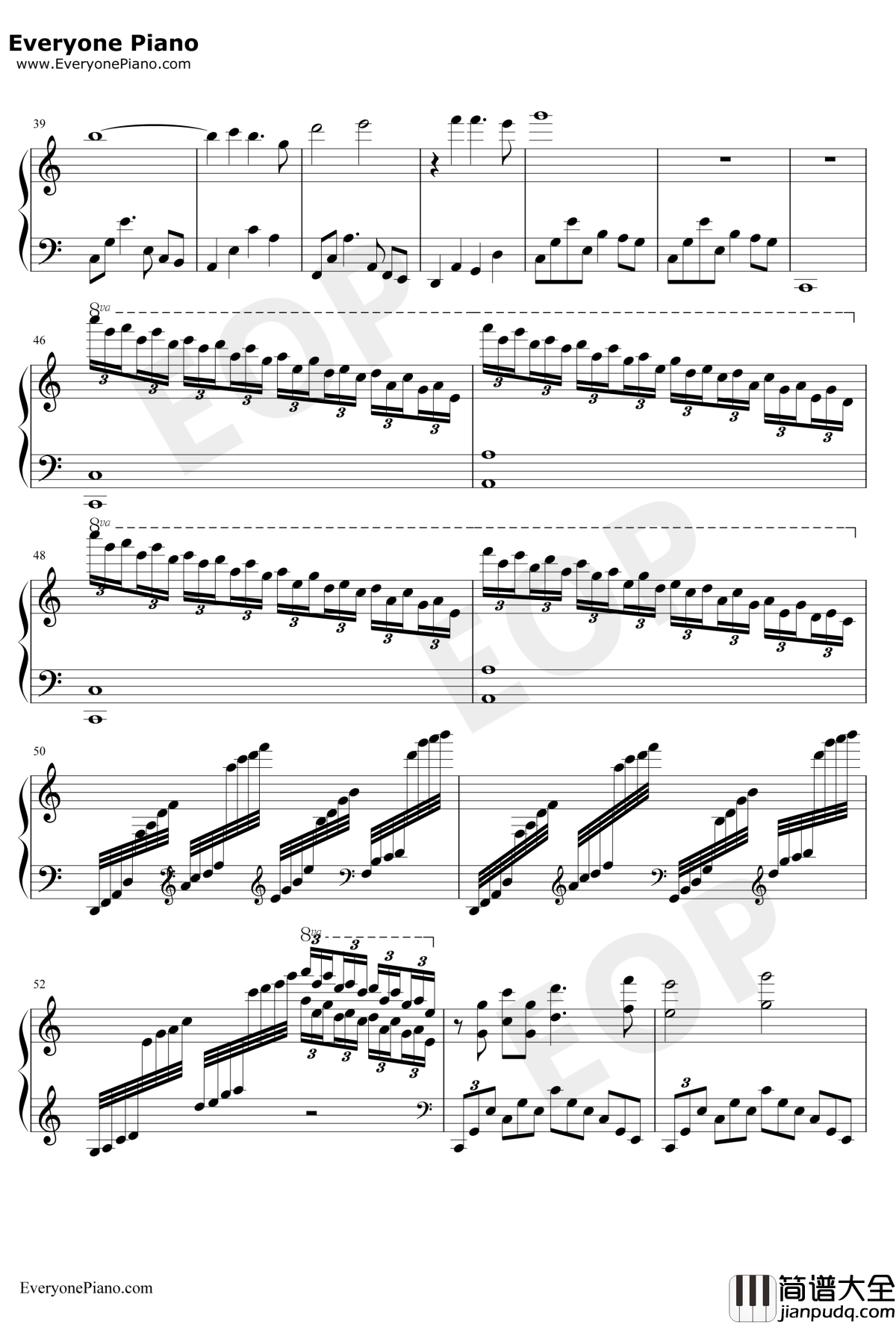 Somewhere_In_Time钢琴谱_马克西姆_似曾相识_时光倒流七十年