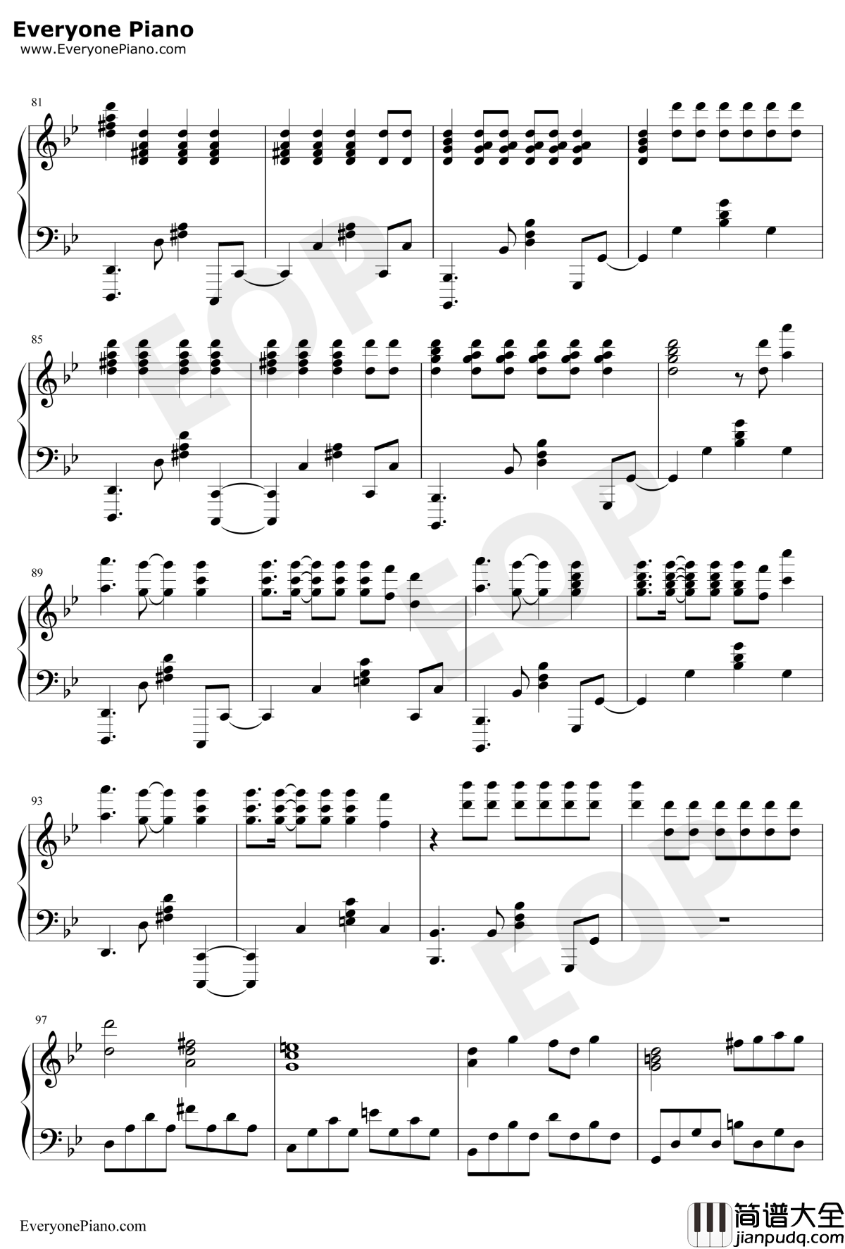 POP_STARS钢琴谱_KDA_英雄联盟KDA全新单曲