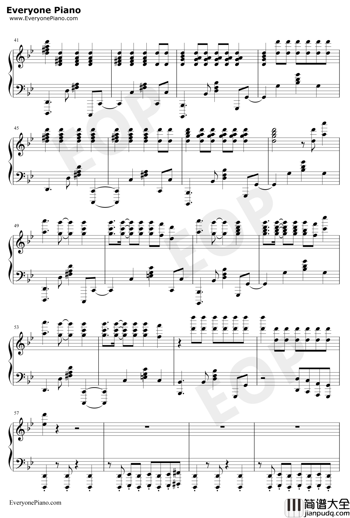 POP_STARS钢琴谱_KDA_英雄联盟KDA全新单曲