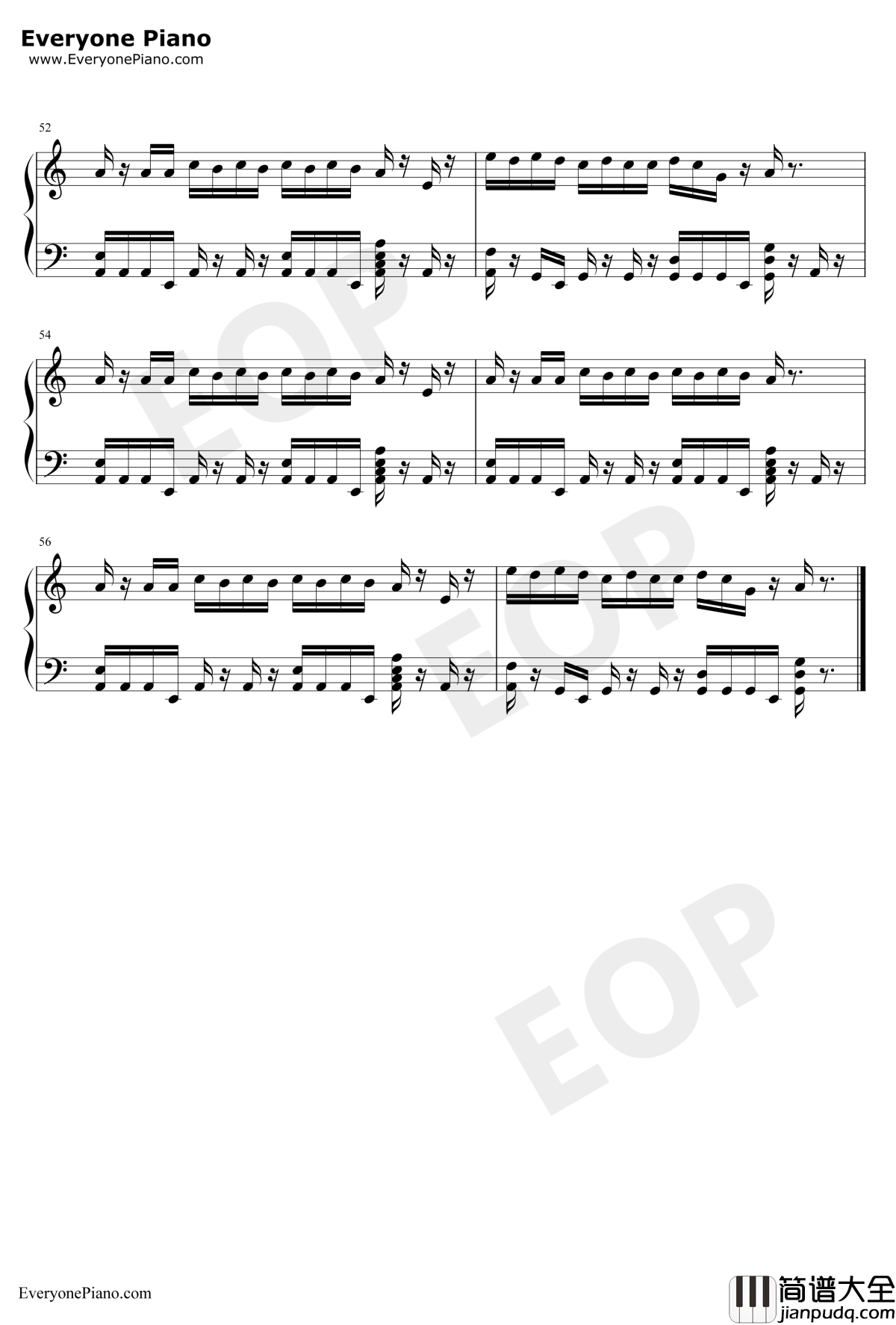 胡撸胡撸瓢儿钢琴谱_大张伟_我的早更女友推广主题曲