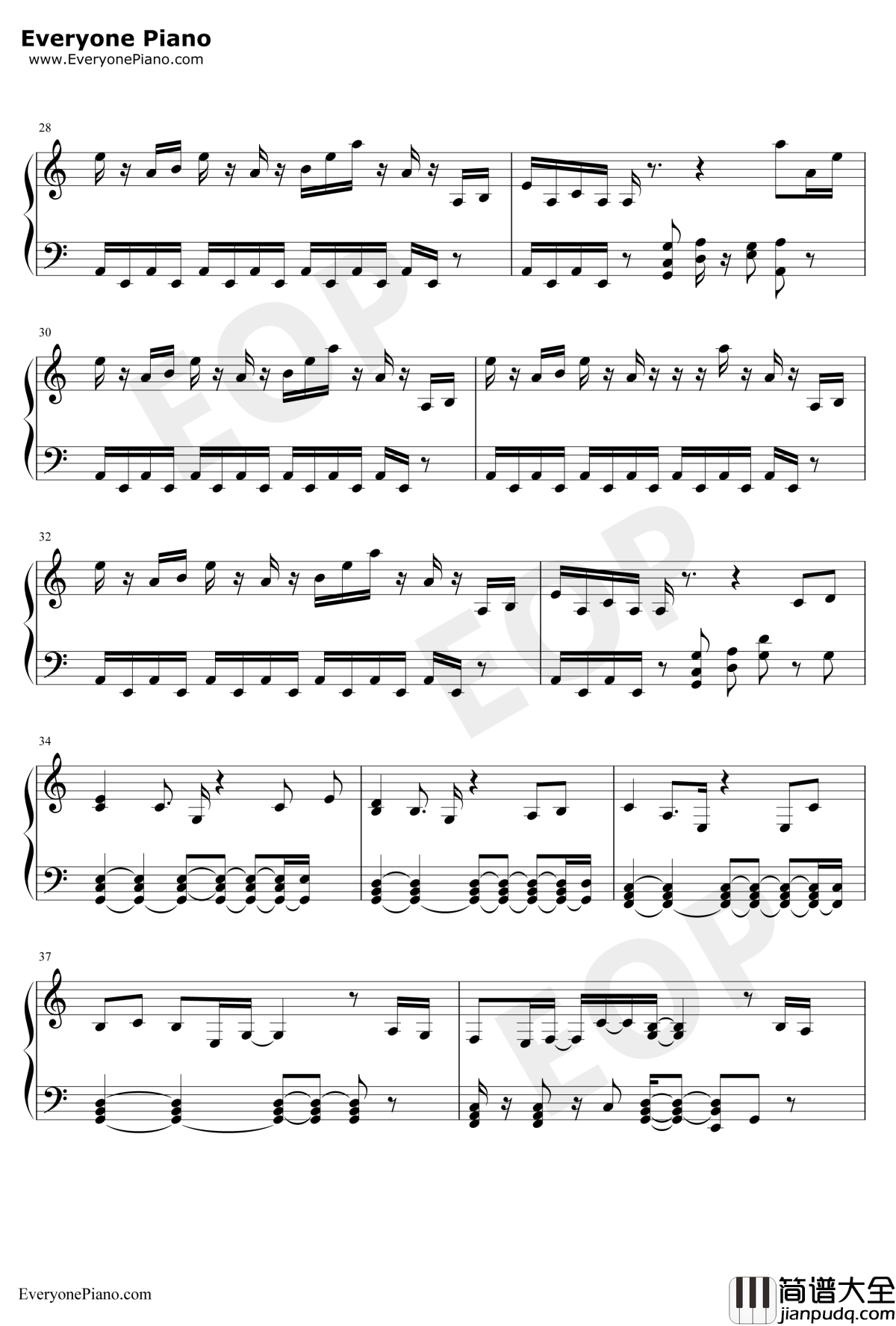 胡撸胡撸瓢儿钢琴谱_大张伟_我的早更女友推广主题曲