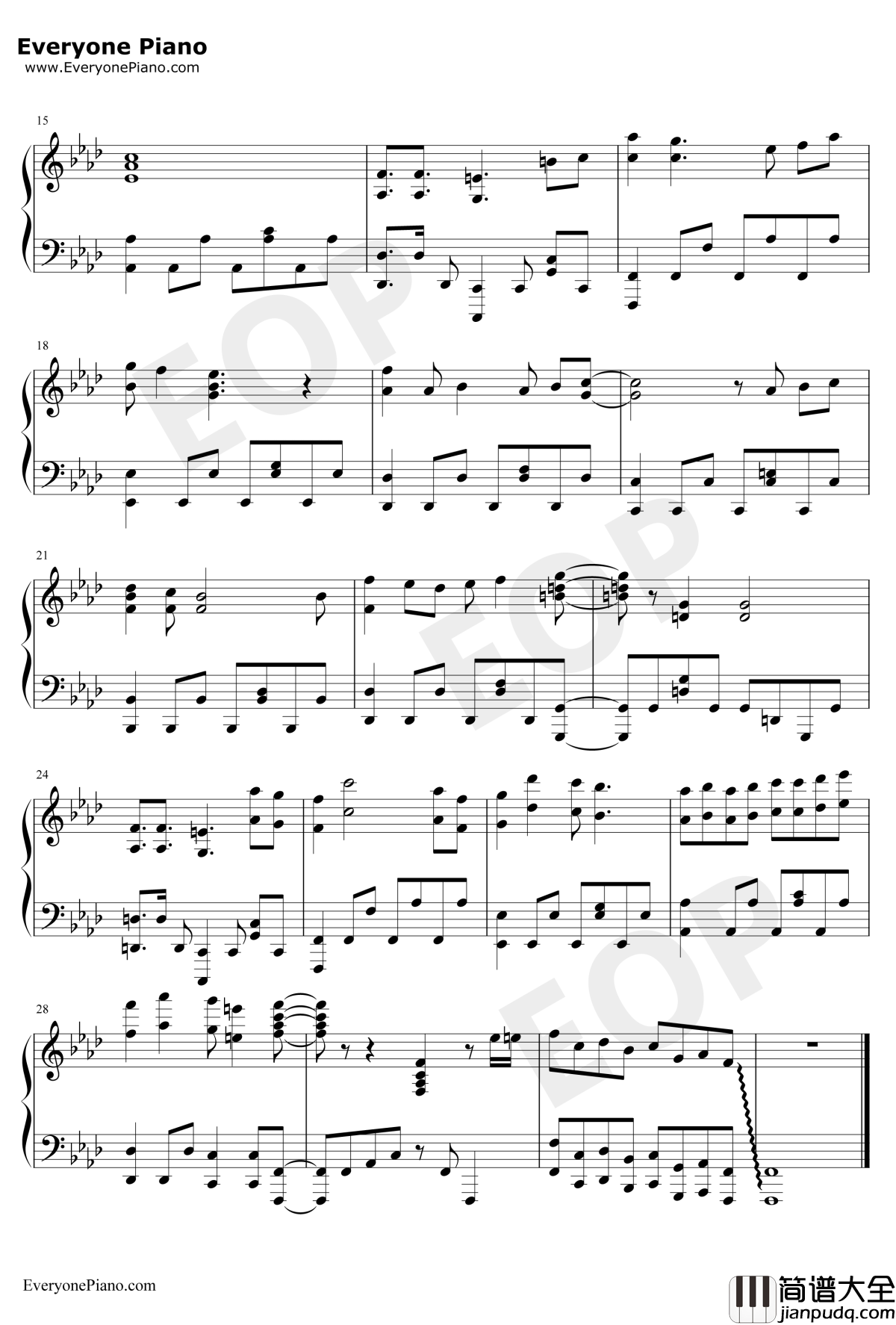 名侦探柯南主题曲钢琴谱_大野克夫