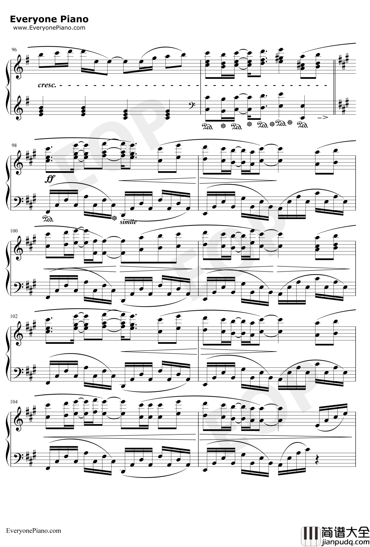 Connecting钢琴谱_初音ミク鏡音レン_Connecting