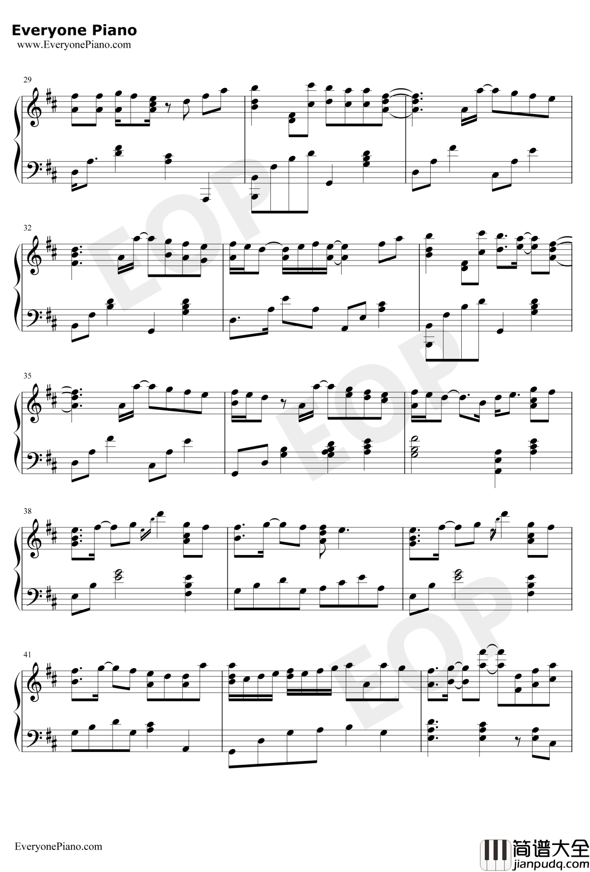 Everything_I_Need钢琴谱_SkylarGrey_海王片尾曲