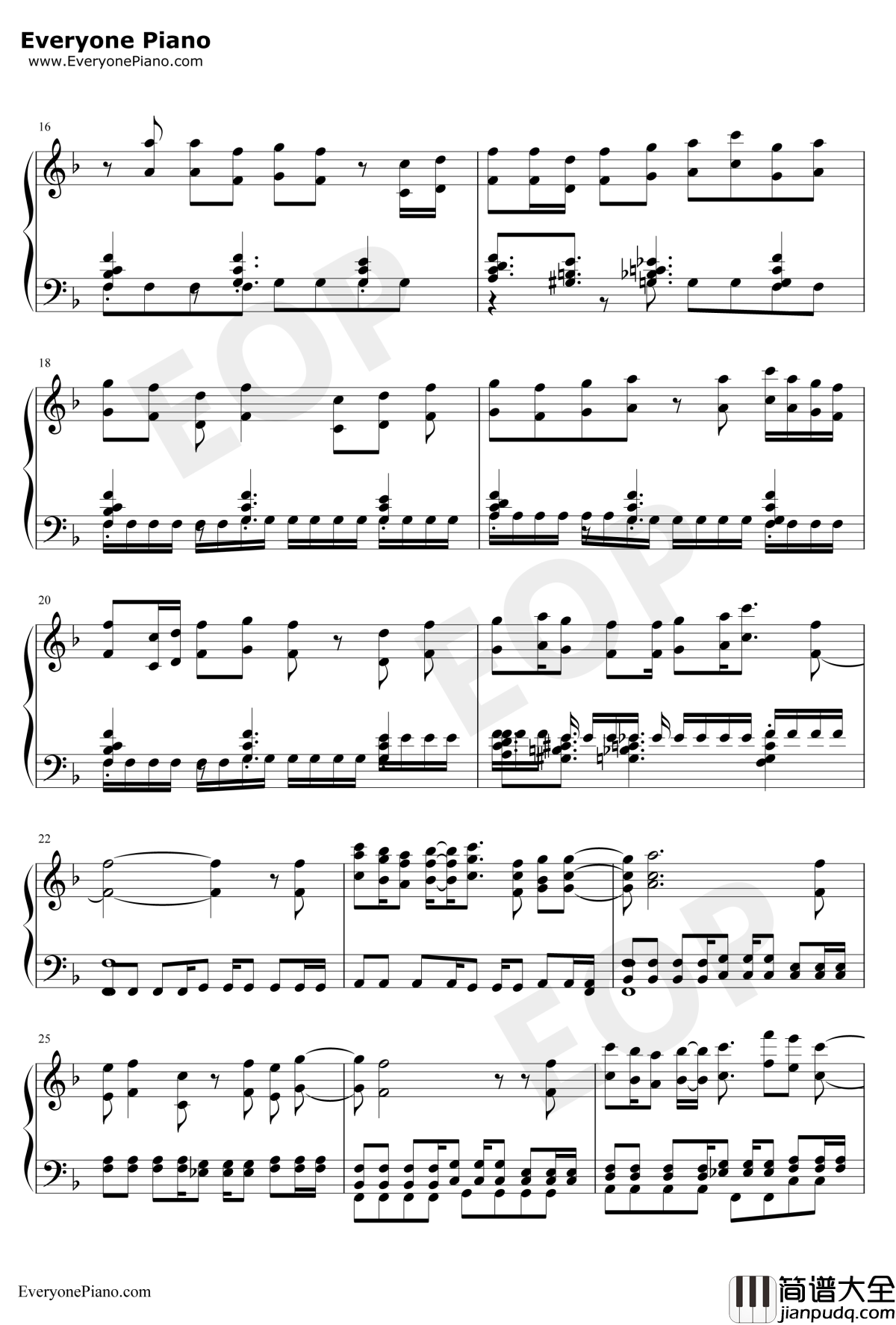 一花依世界钢琴谱_洛天依