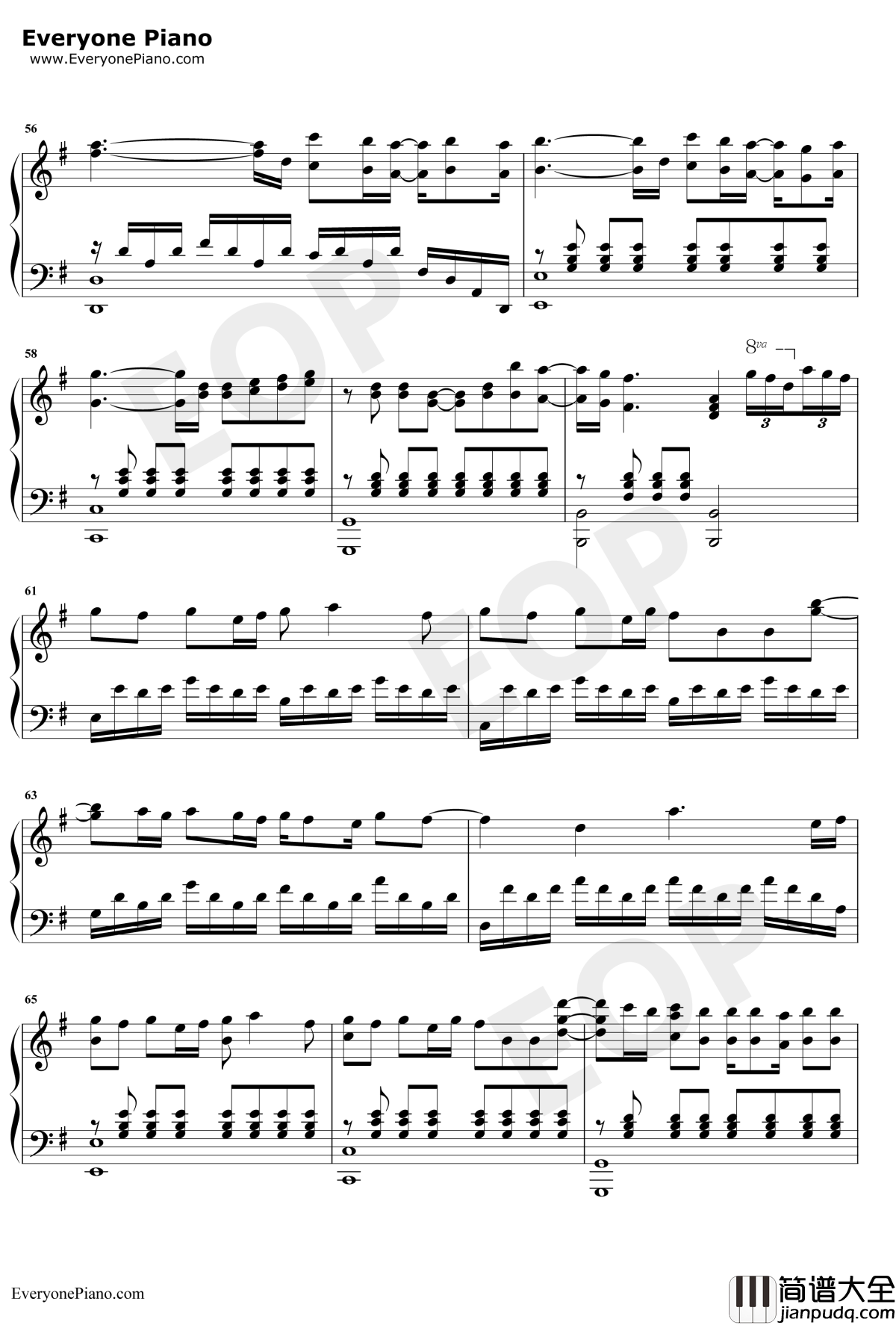 漂流钢琴谱_张碧晨_惊涛飓浪中国区推广曲_句句入心好听至极