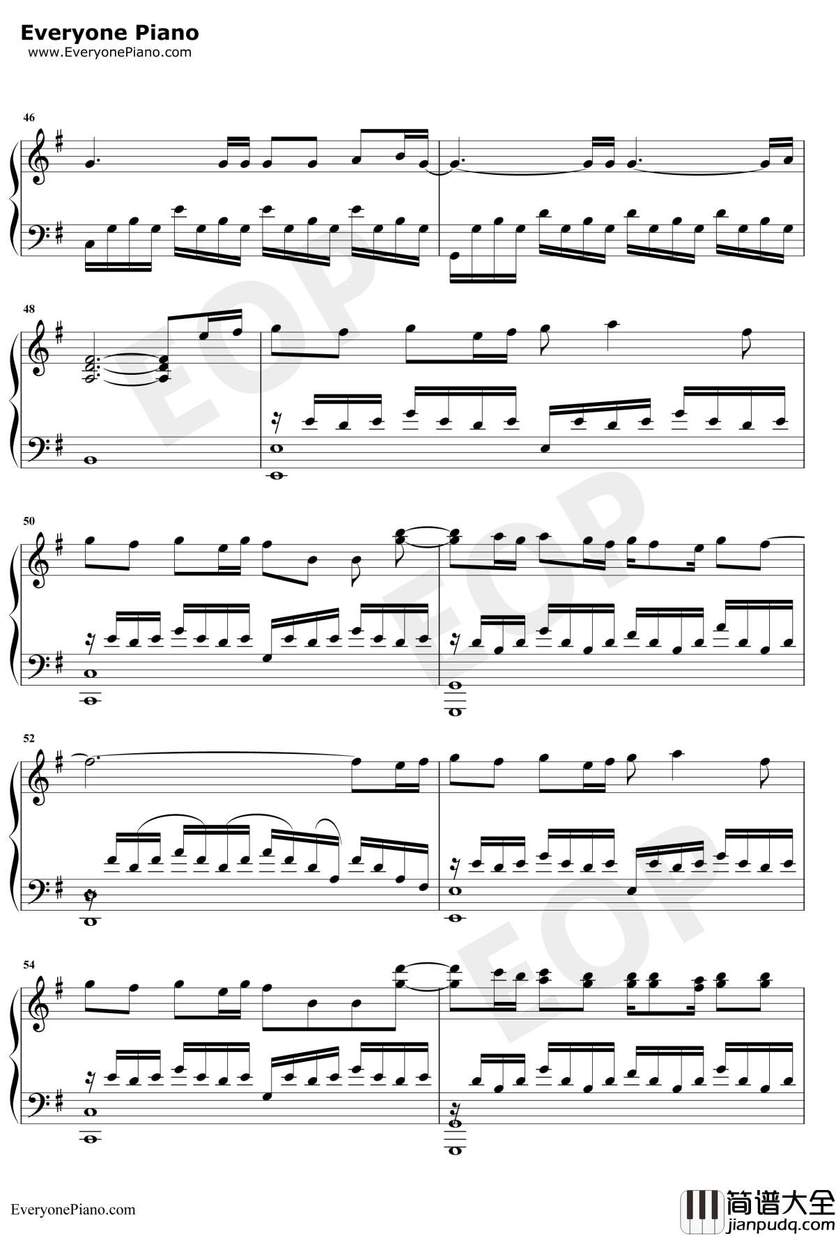 漂流钢琴谱_张碧晨_惊涛飓浪中国区推广曲_句句入心好听至极