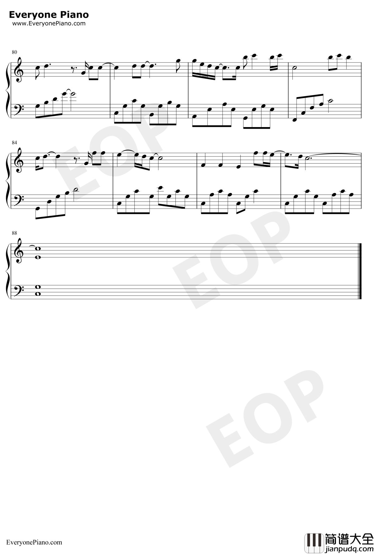 遗书钢琴谱_蔡健雅_曾经看不开的不一定都要释怀