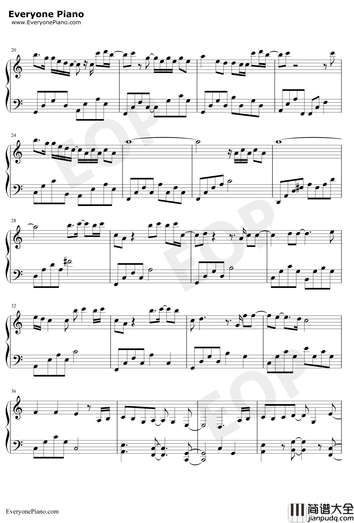 遗书钢琴谱_蔡健雅_曾经看不开的不一定都要释怀