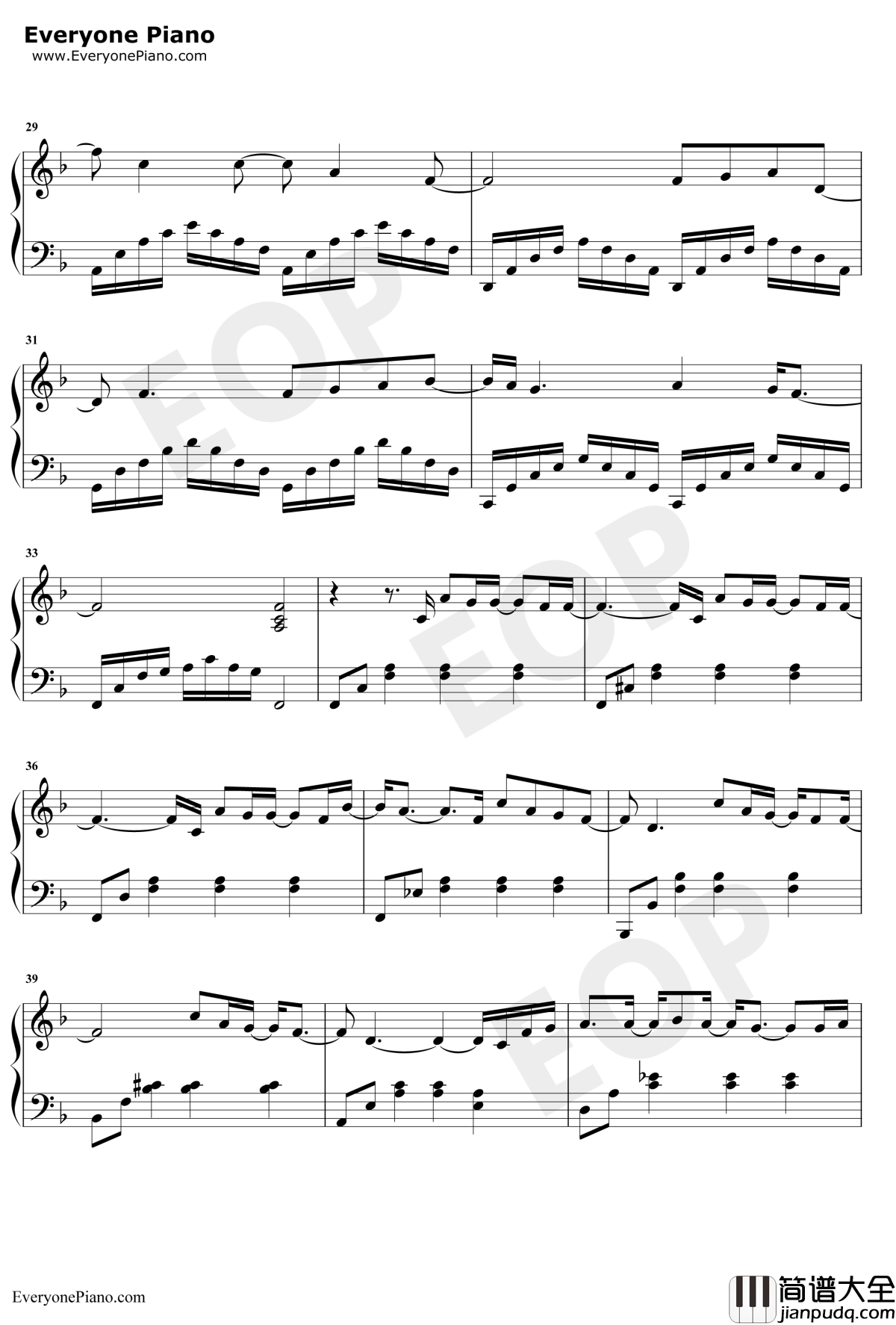 水星记钢琴谱_郭顶_独奏谱