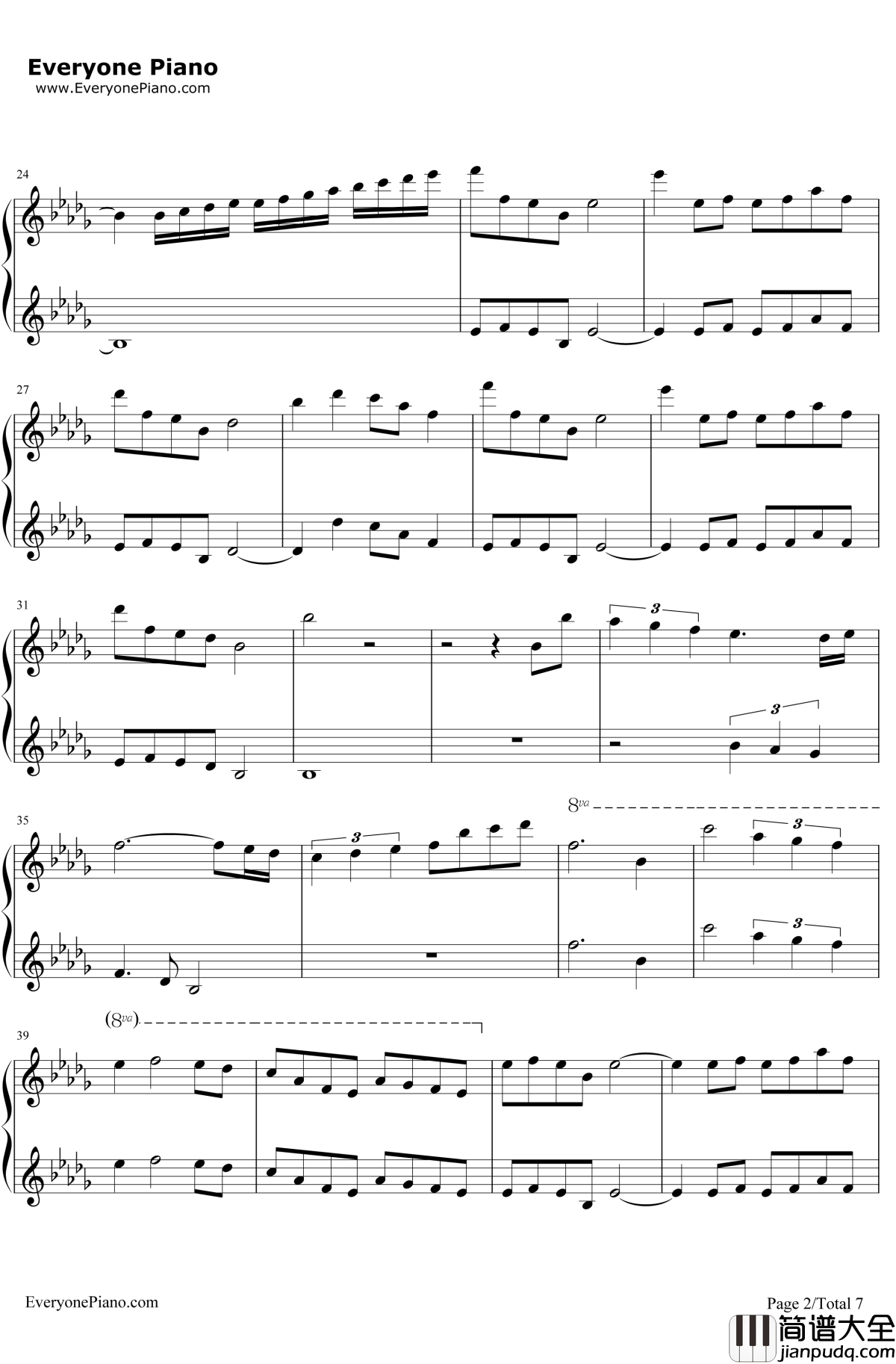 Merry_Christmas_Mr.Lawrence钢琴谱_HikaruUtada_FYI_圣诞歌曲