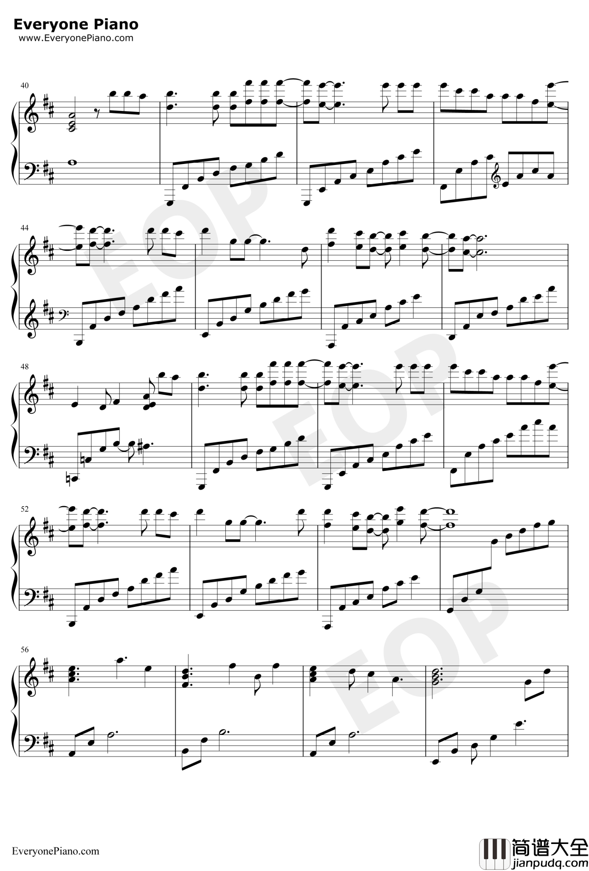 天份钢琴谱_薛之谦_独奏版