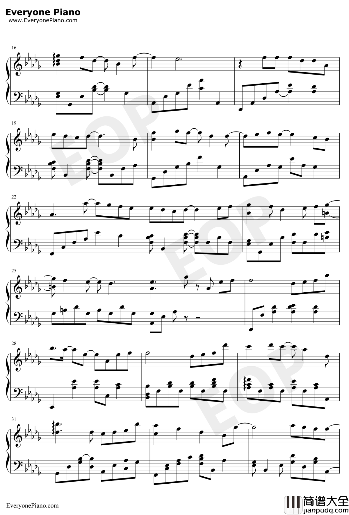 独家记忆钢琴谱_郁可唯_蒙面唱将猜猜猜第9期